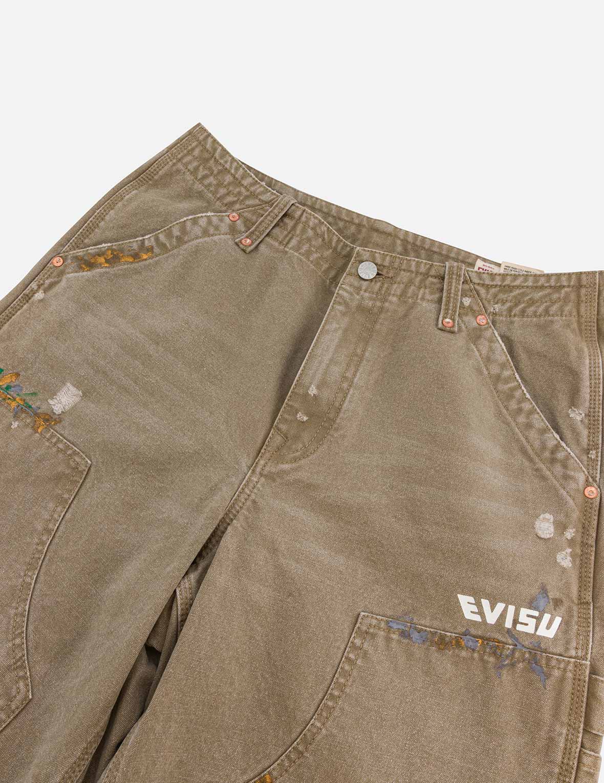 Seagull Embroidery and Logo Print Relax Fit Washed Pants - Image 7