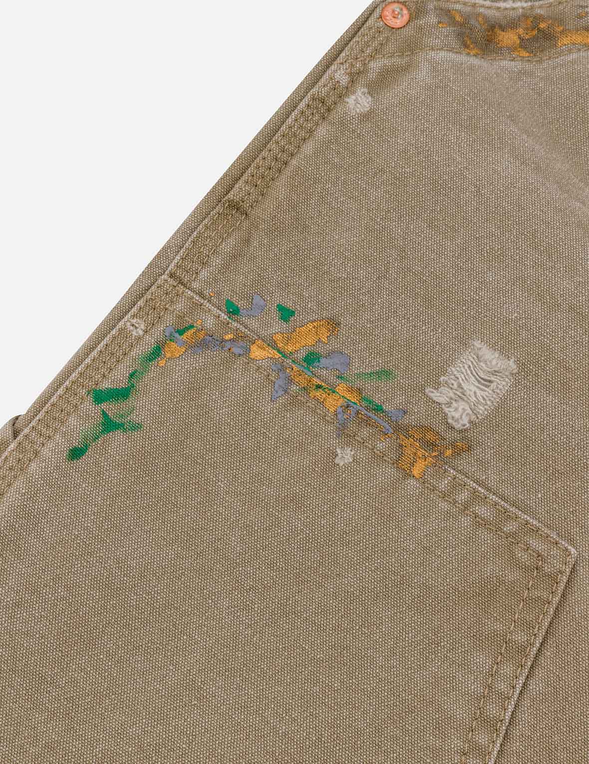 Seagull Embroidery and Logo Print Relax Fit Washed Pants - Image 9