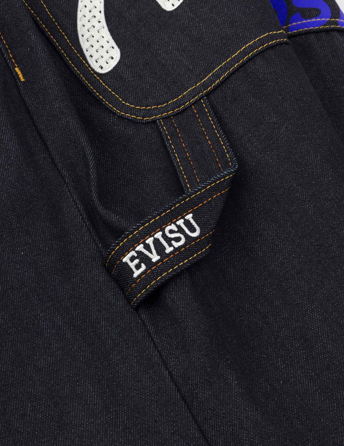 Seagull Embroidery and Slogan Print Regular Fit Denim Shorts - Image 7