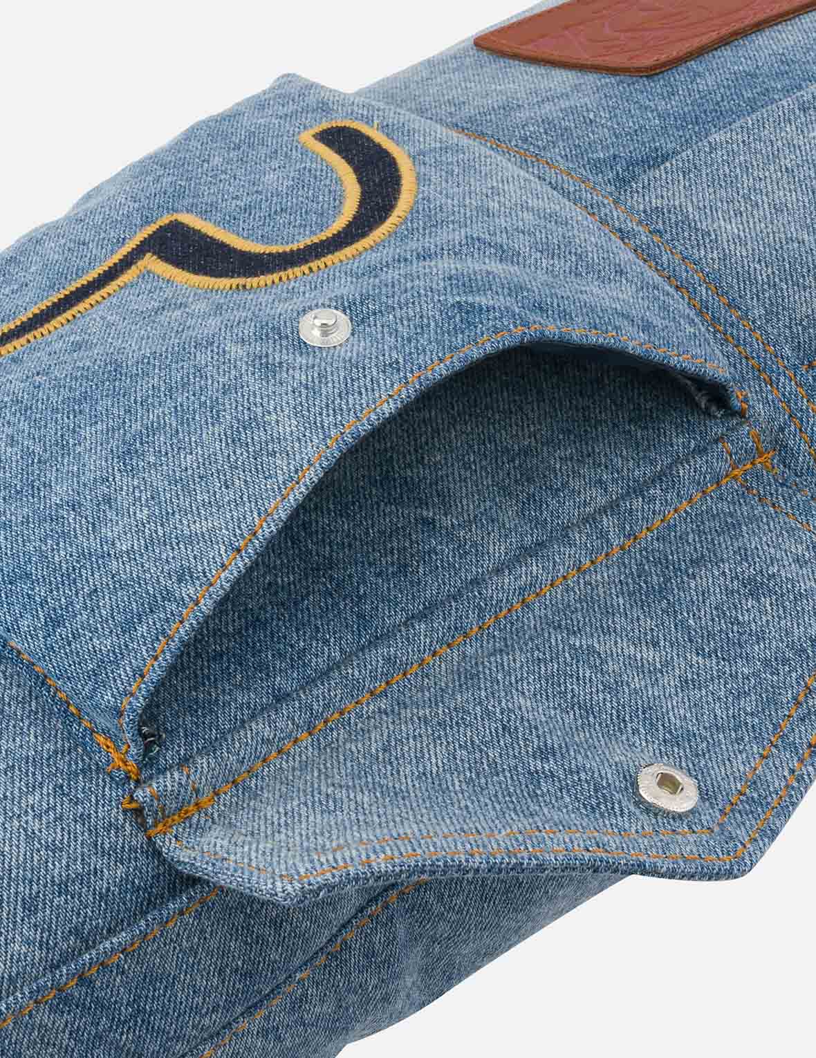 Seagull Embroidery Denim Crossbody Bag - Image 10