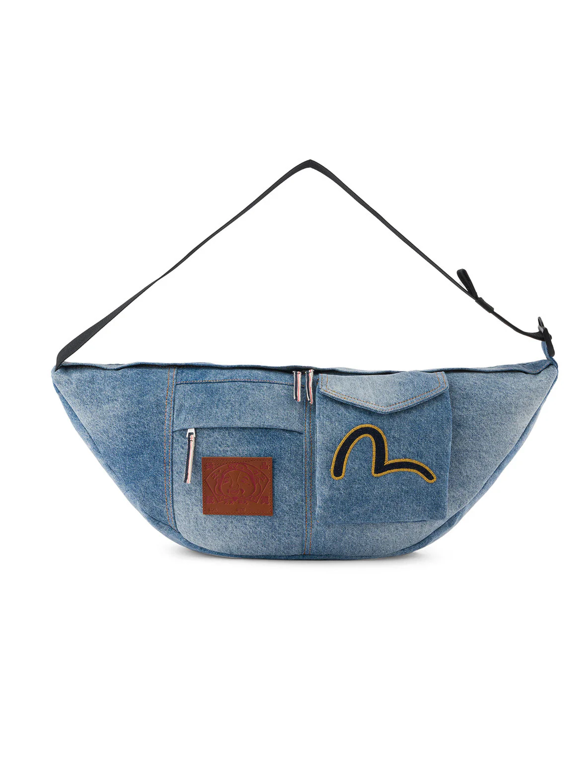 Seagull Embroidery Denim Crossbody Bag - Image 12