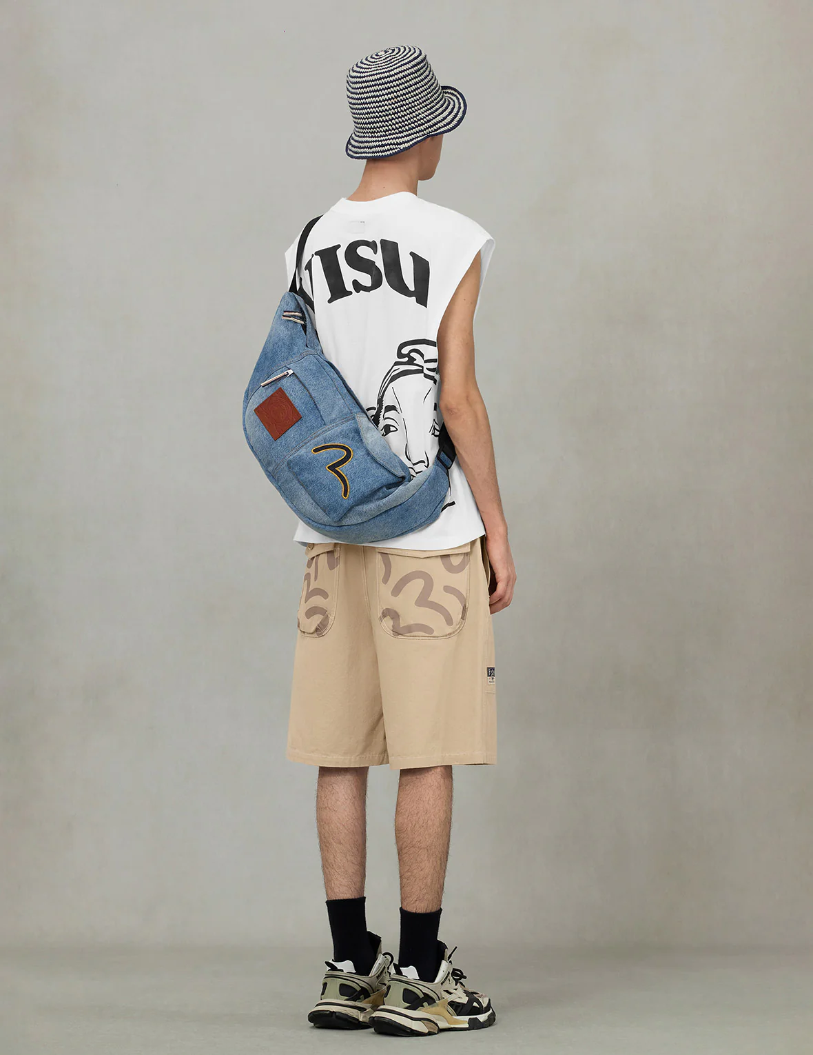 Seagull Embroidery Denim Crossbody Bag - Image 4