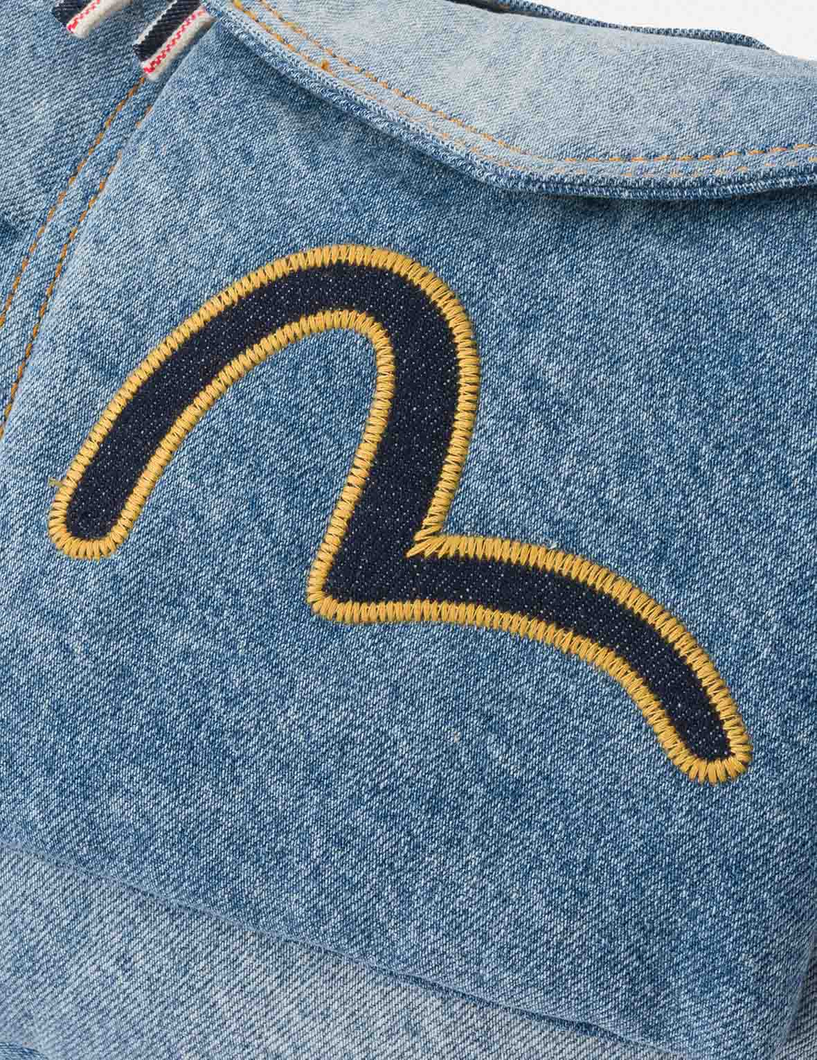 Seagull Embroidery Denim Crossbody Bag - Image 6