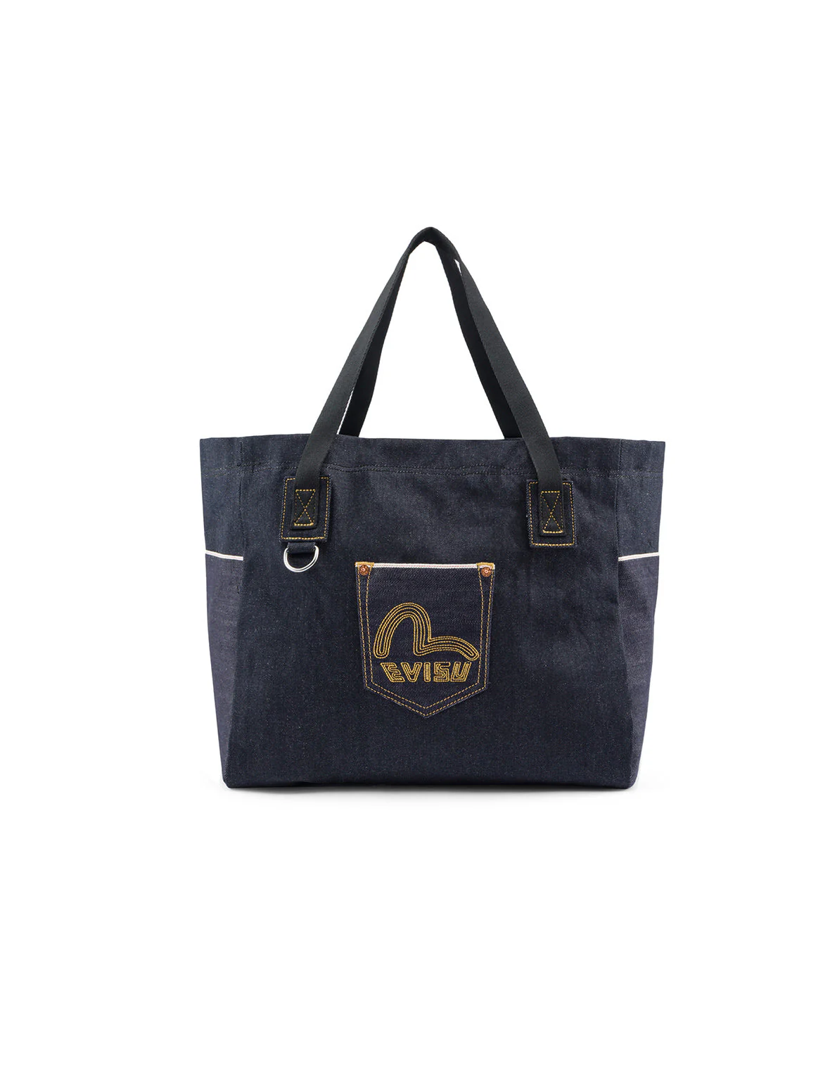Seagull Embroidery Denim Tote Bag - Image 12
