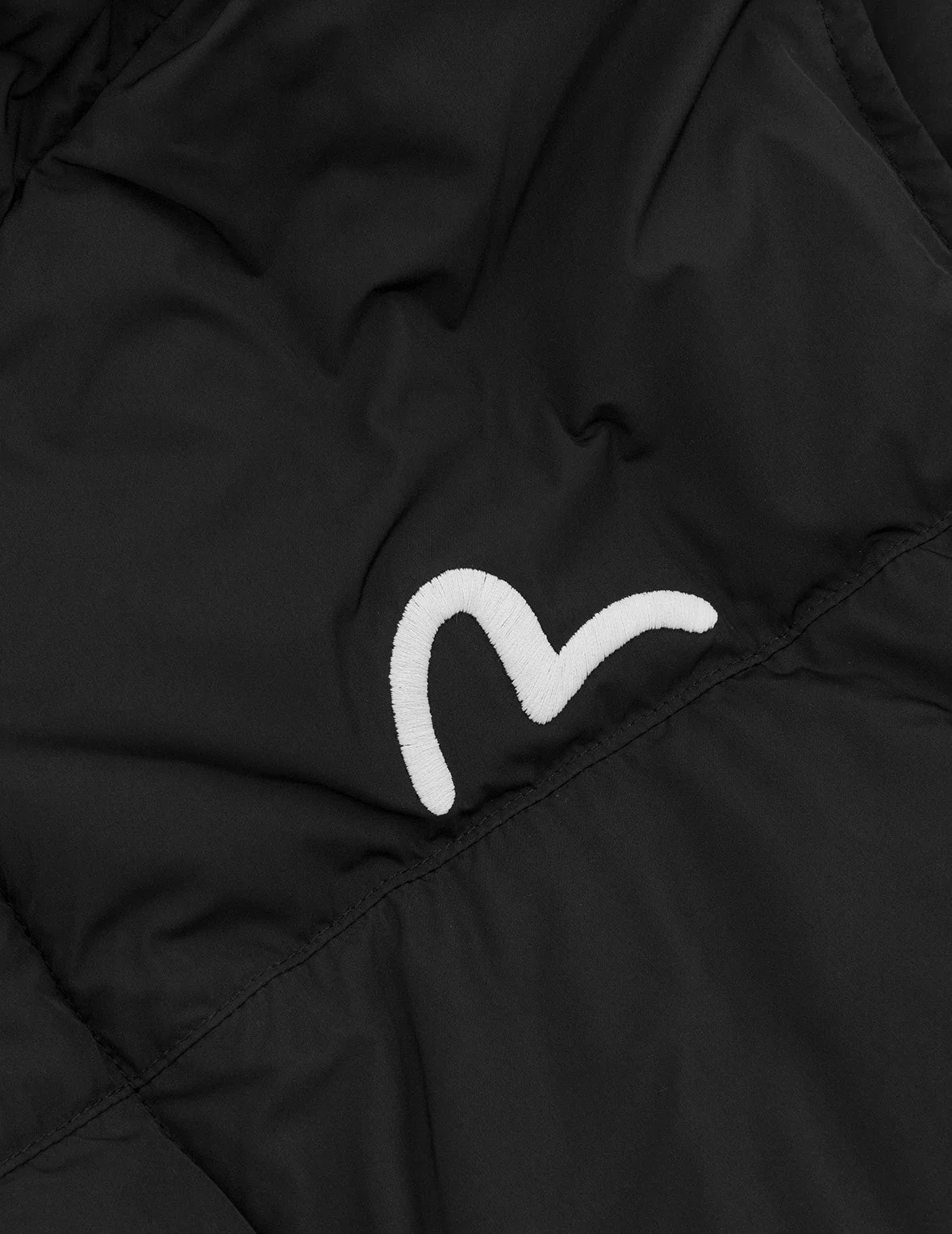 Seagull Embroidery Detachable Relax Fit Down Jacket - Image 11