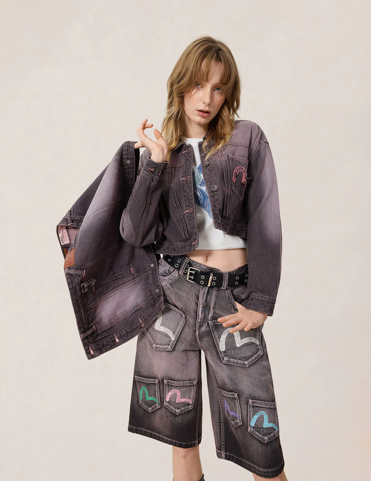 Embroidery Two Way Denim Jacket - Image 10