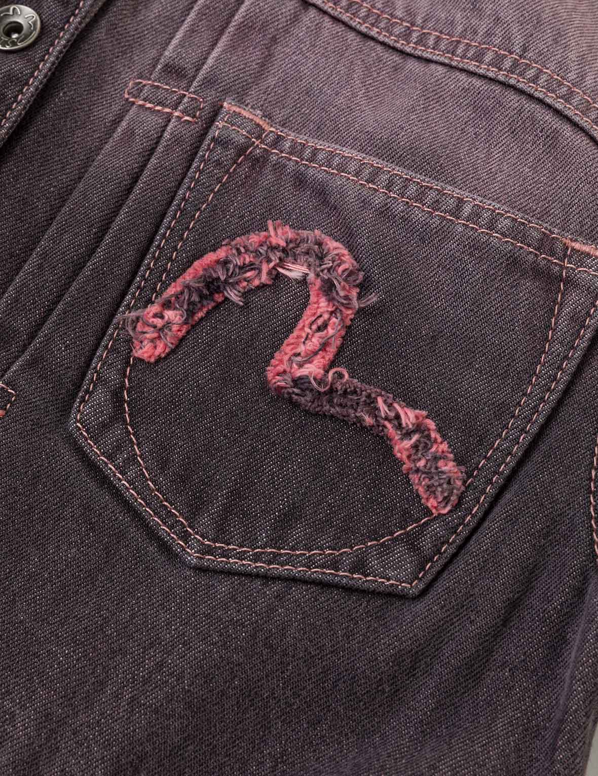 Embroidery Two Way Denim Jacket - Image 11