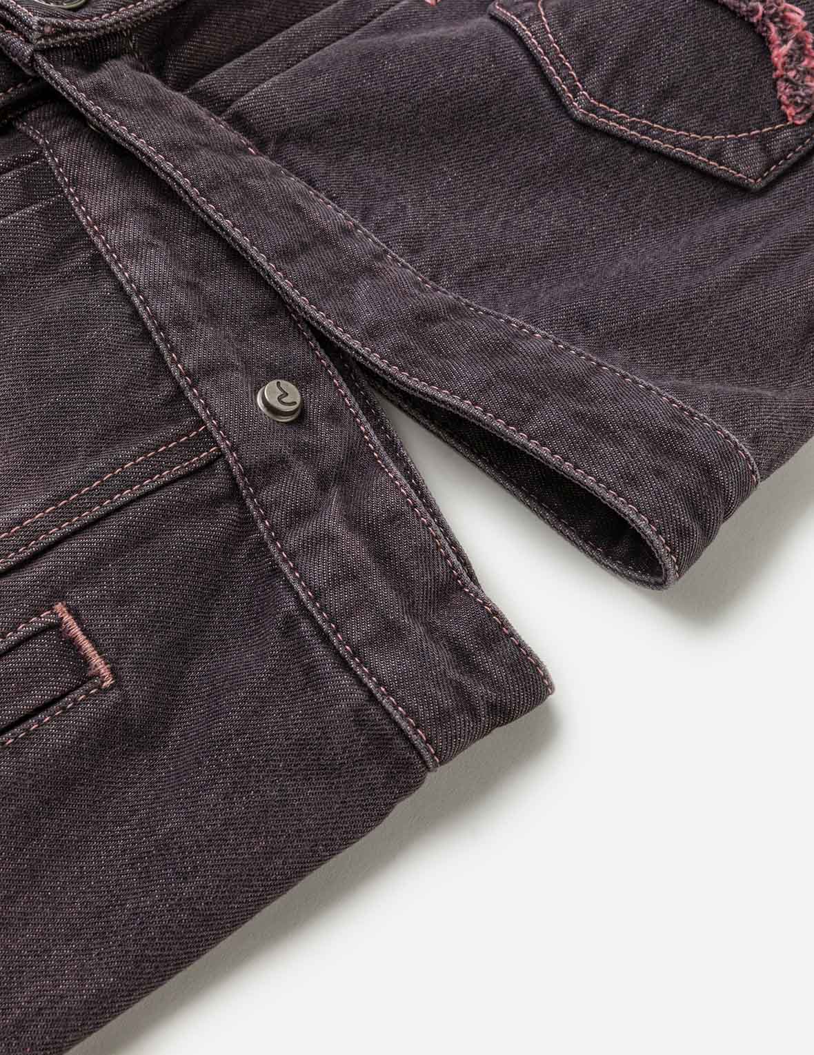 Embroidery Two Way Denim Jacket - Image 14