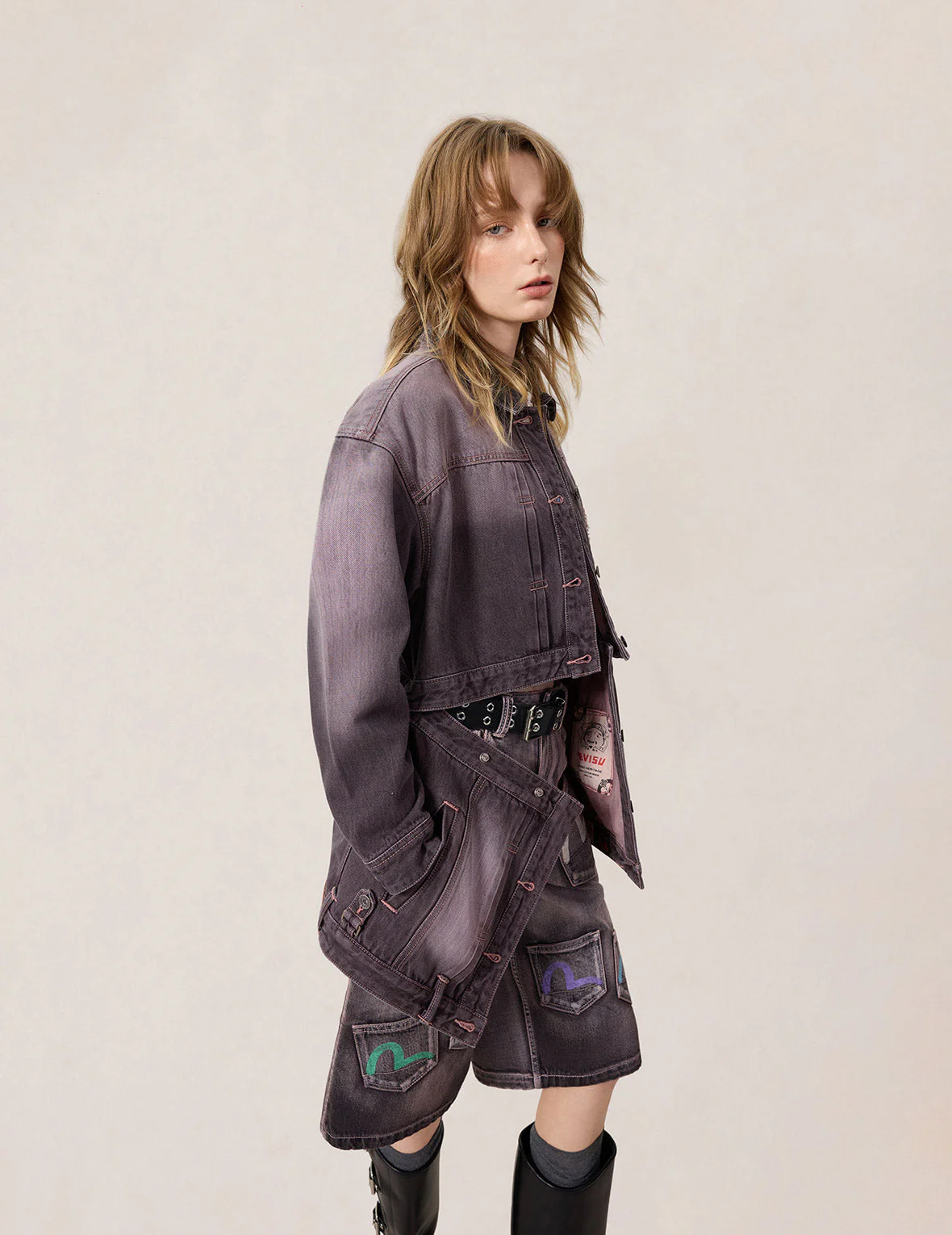 Embroidery Two Way Denim Jacket - Image 9