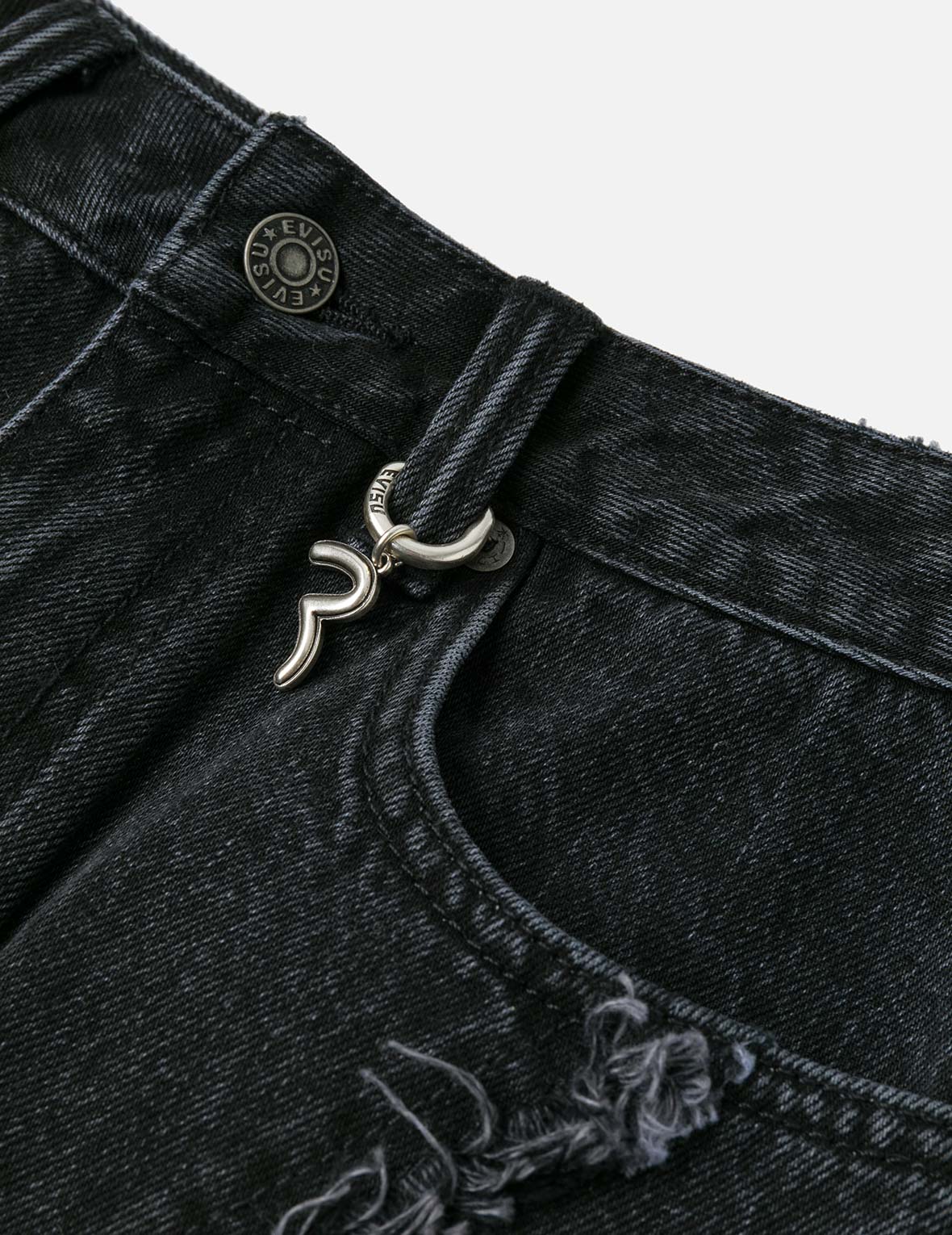 Seagull Embroidery Distressed Fashion Fit Denim Skirt - Image 9