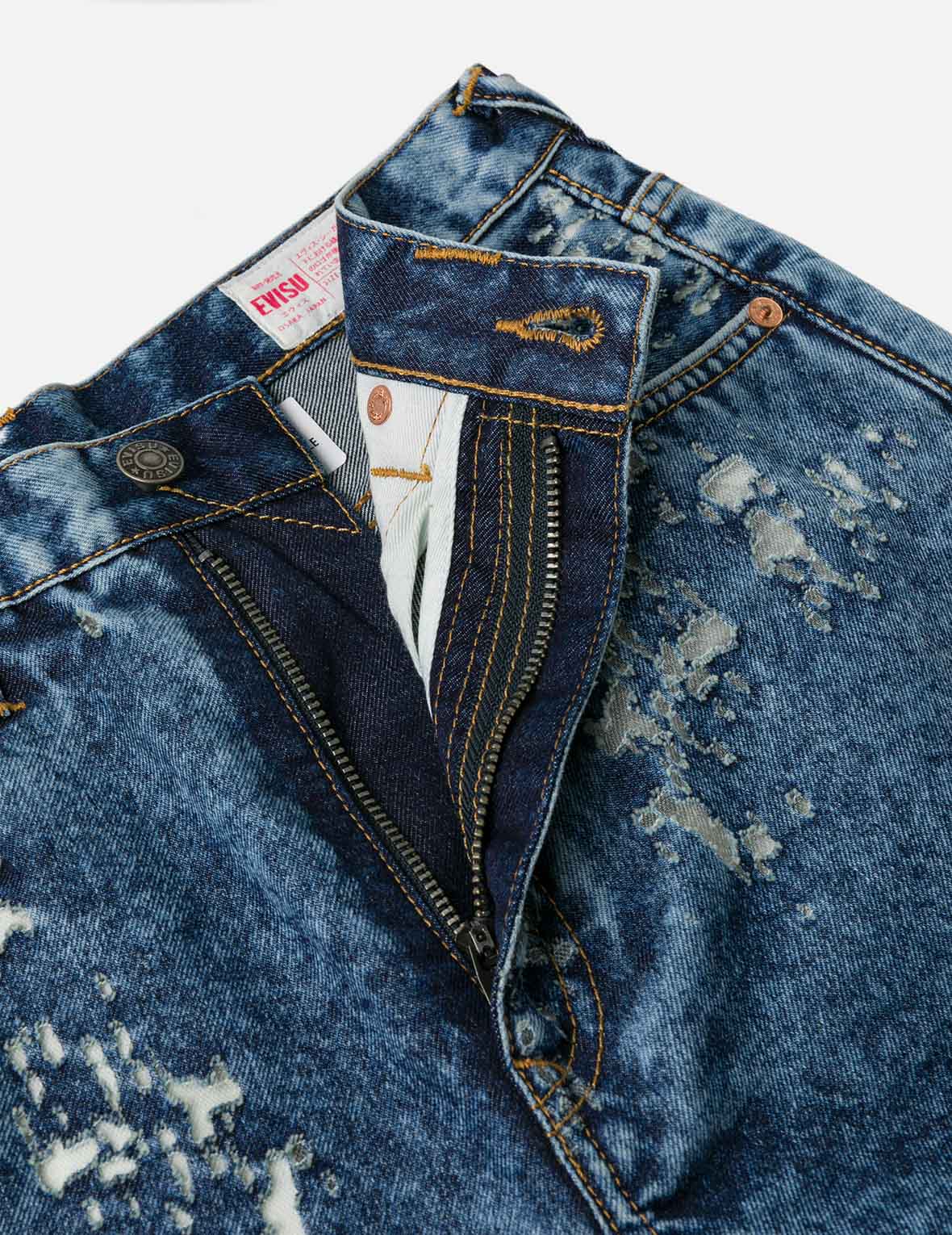 Seagull Embroidery Fashion Fit Burn-Out Fashion Fit Jeans - Image 11