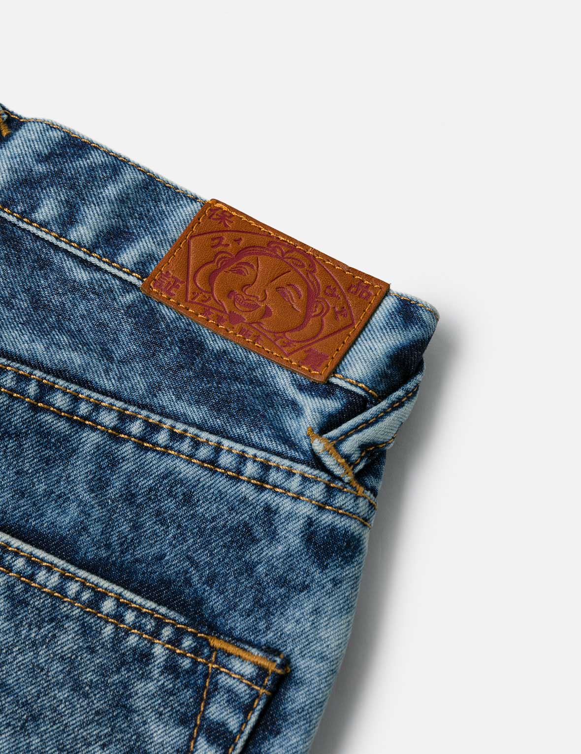 Seagull Embroidery Fashion Fit Burn-Out Fashion Fit Jeans - Image 12