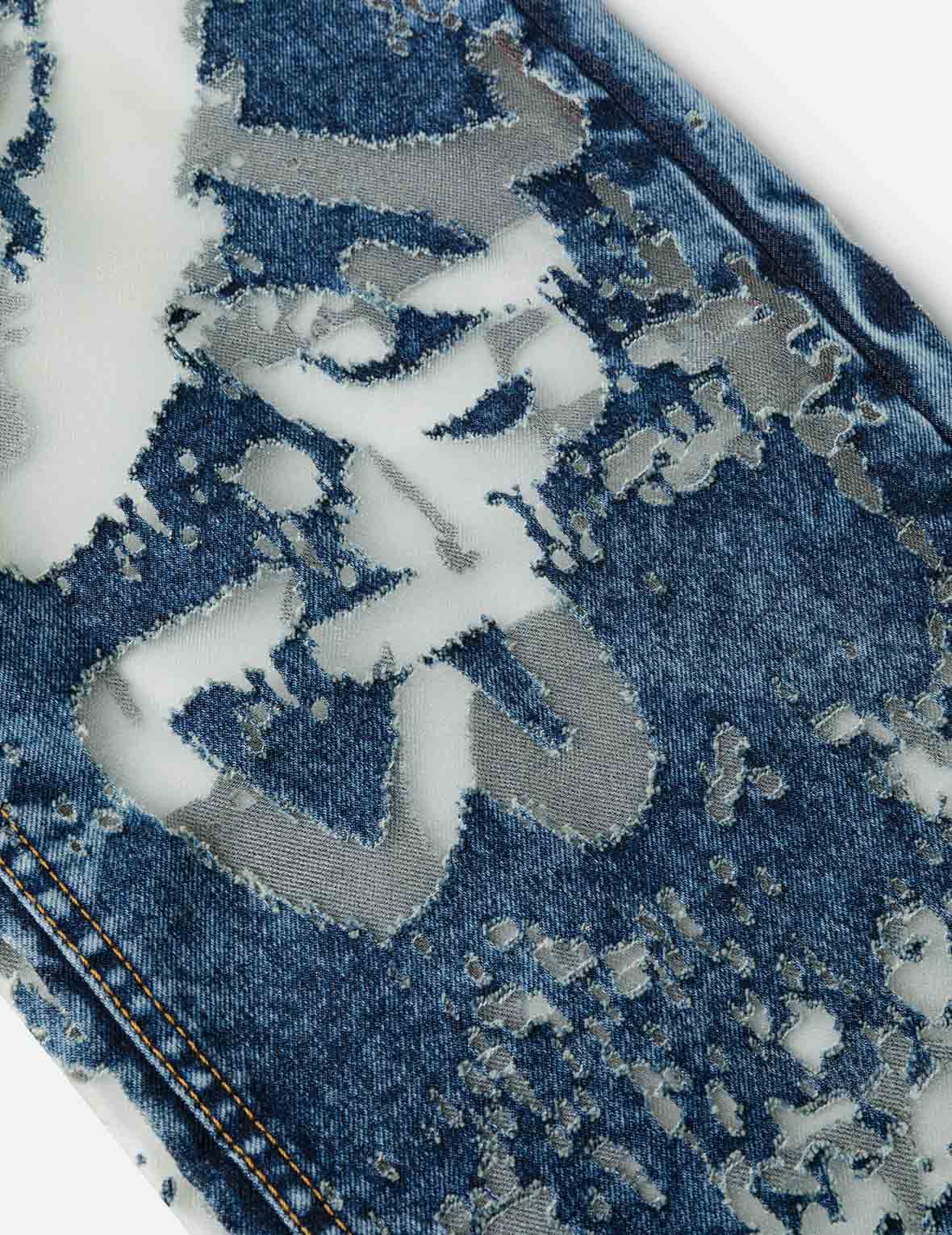 Seagull Embroidery Fashion Fit Burn-Out Fashion Fit Jeans - Image 8