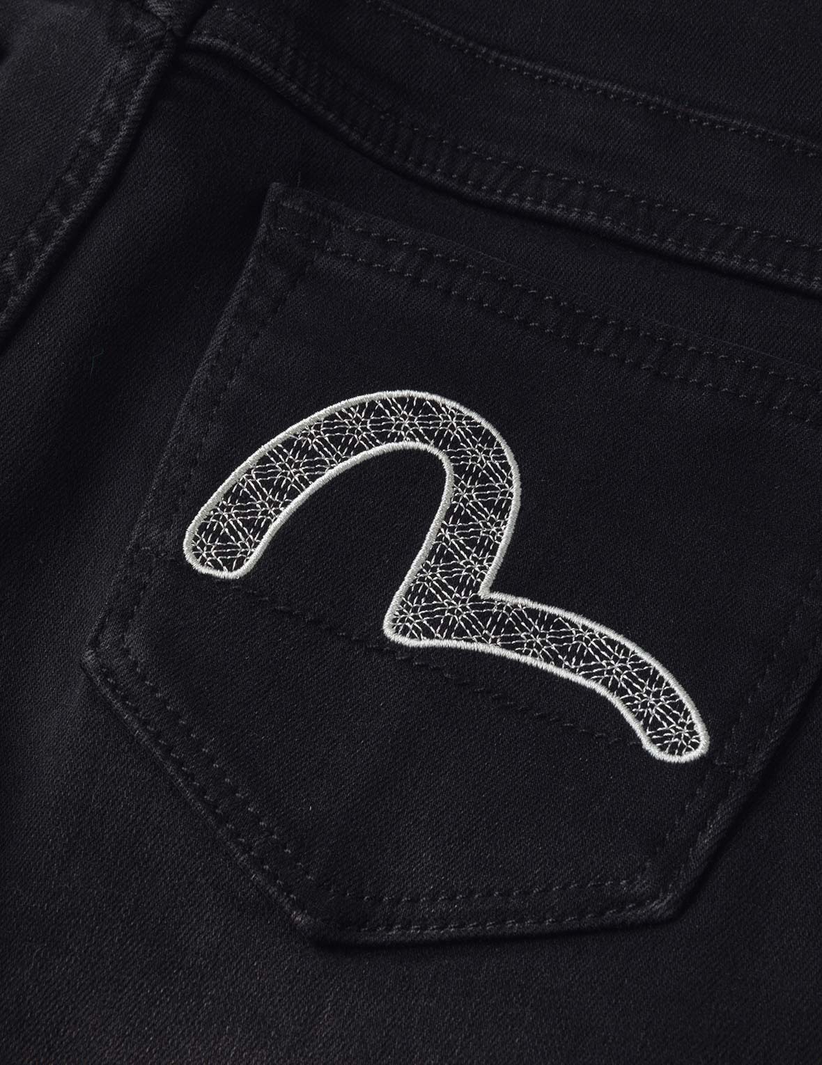 Seagull Embroidery High-Waist Skinny Jeans - Image 9