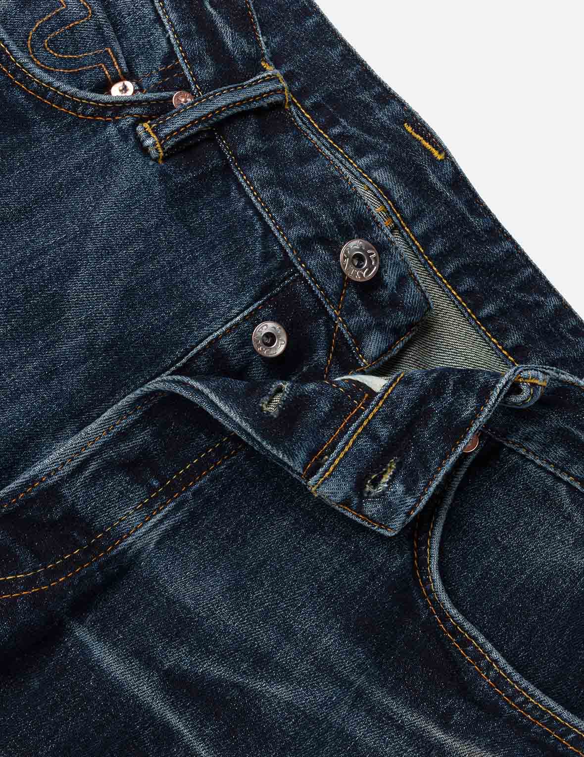 Seagull Embroidery Multi-pockets Jeans #2020 - Image 10