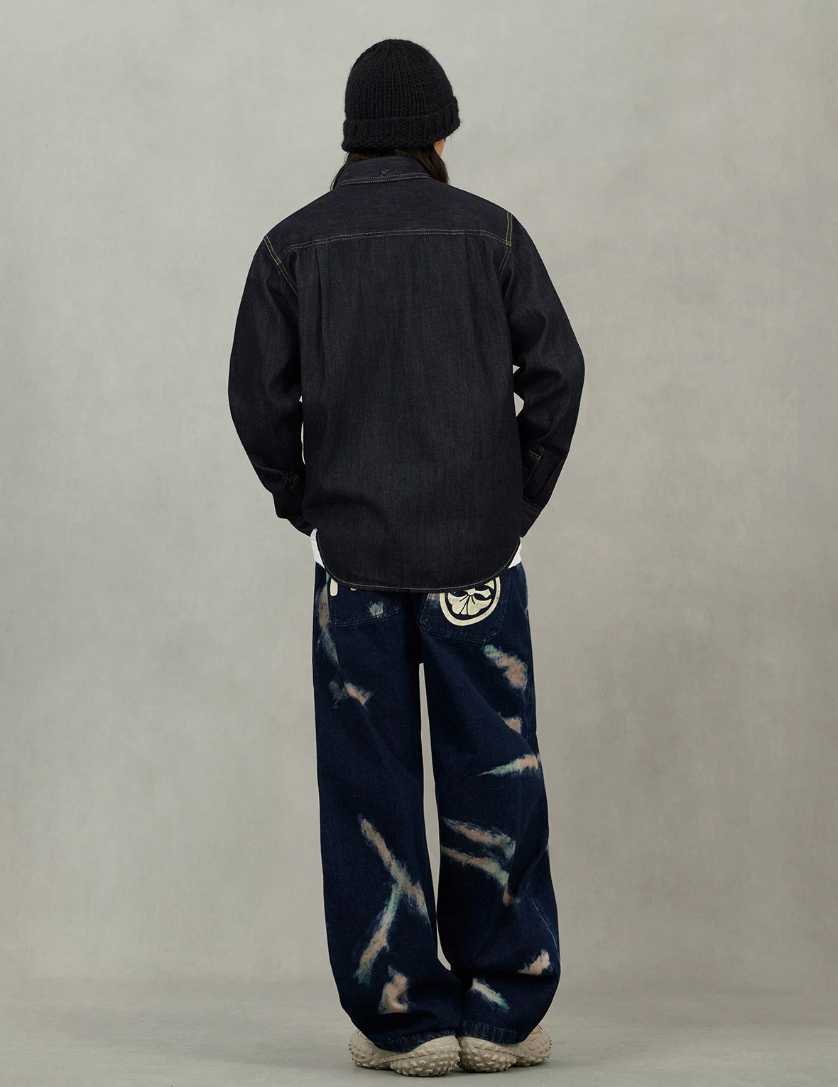 Seagull Embroidery Regular Fit Denim Long-sleeve Shirt - Image 6