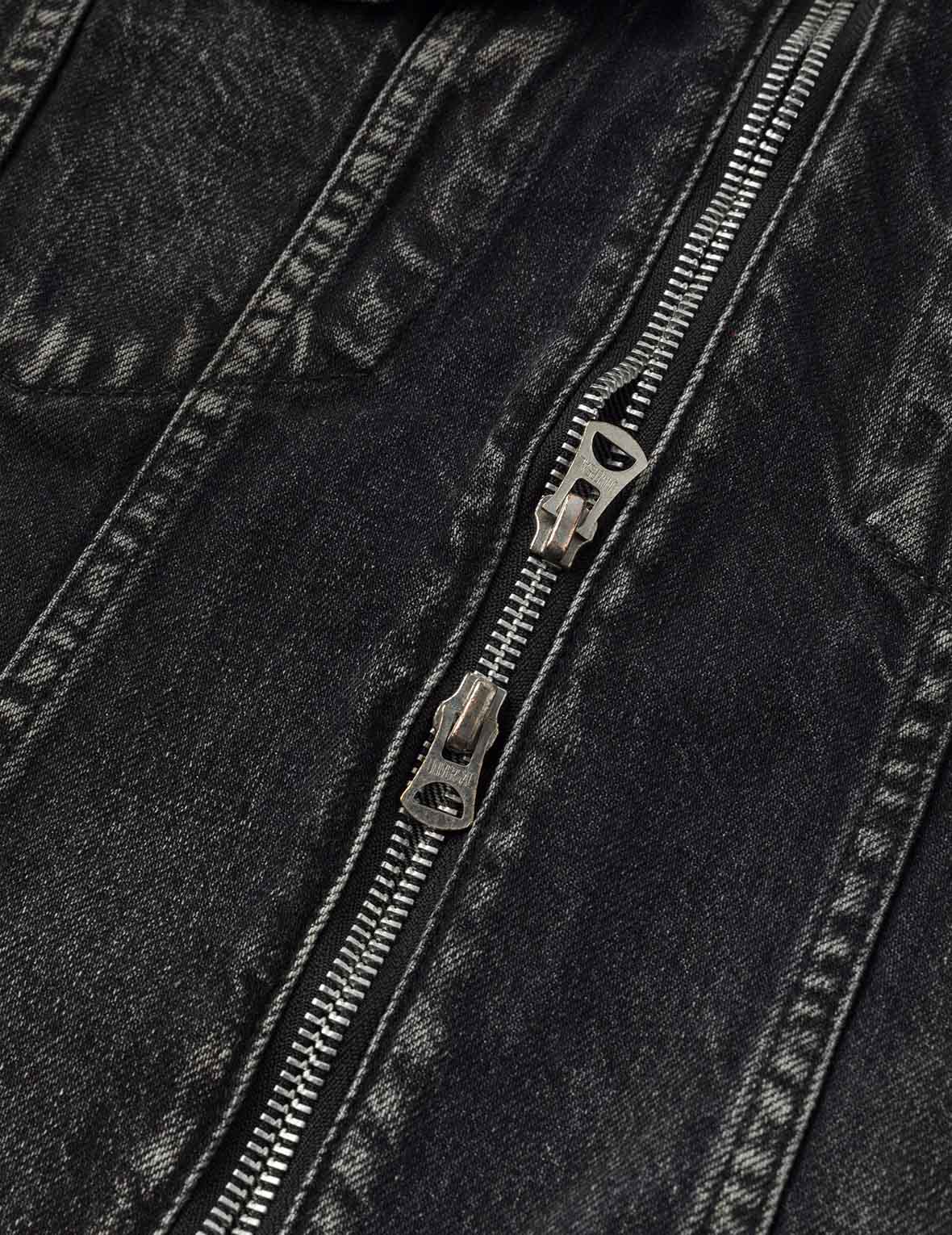 Seagull Embroidery Regular Fit Denim Rider Jacket - Image 16