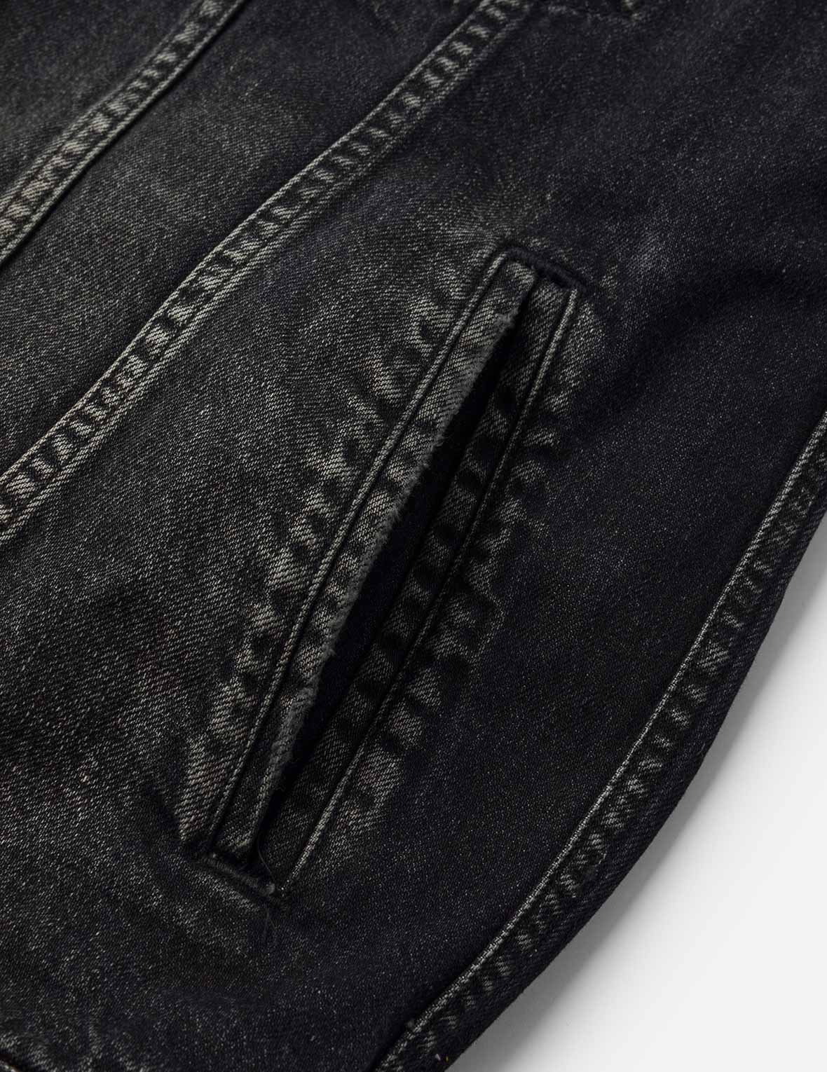 Seagull Embroidery Regular Fit Denim Rider Jacket - Image 18
