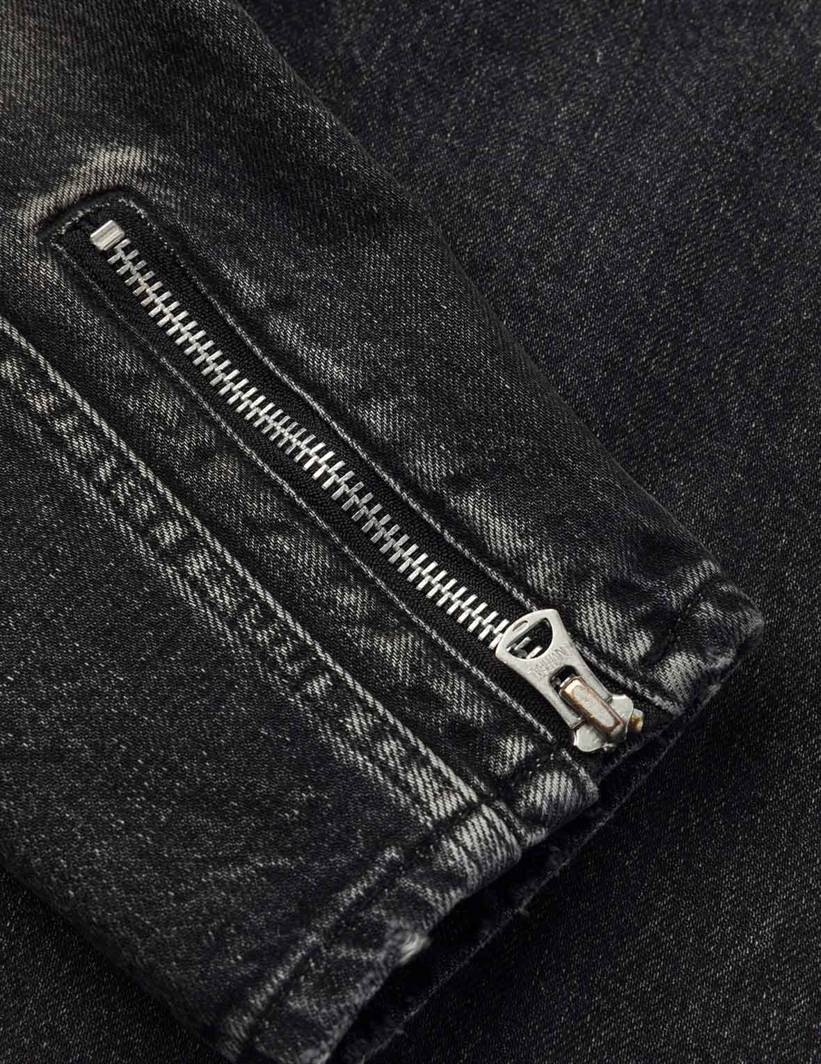 Seagull Embroidery Regular Fit Denim Rider Jacket - Image 20