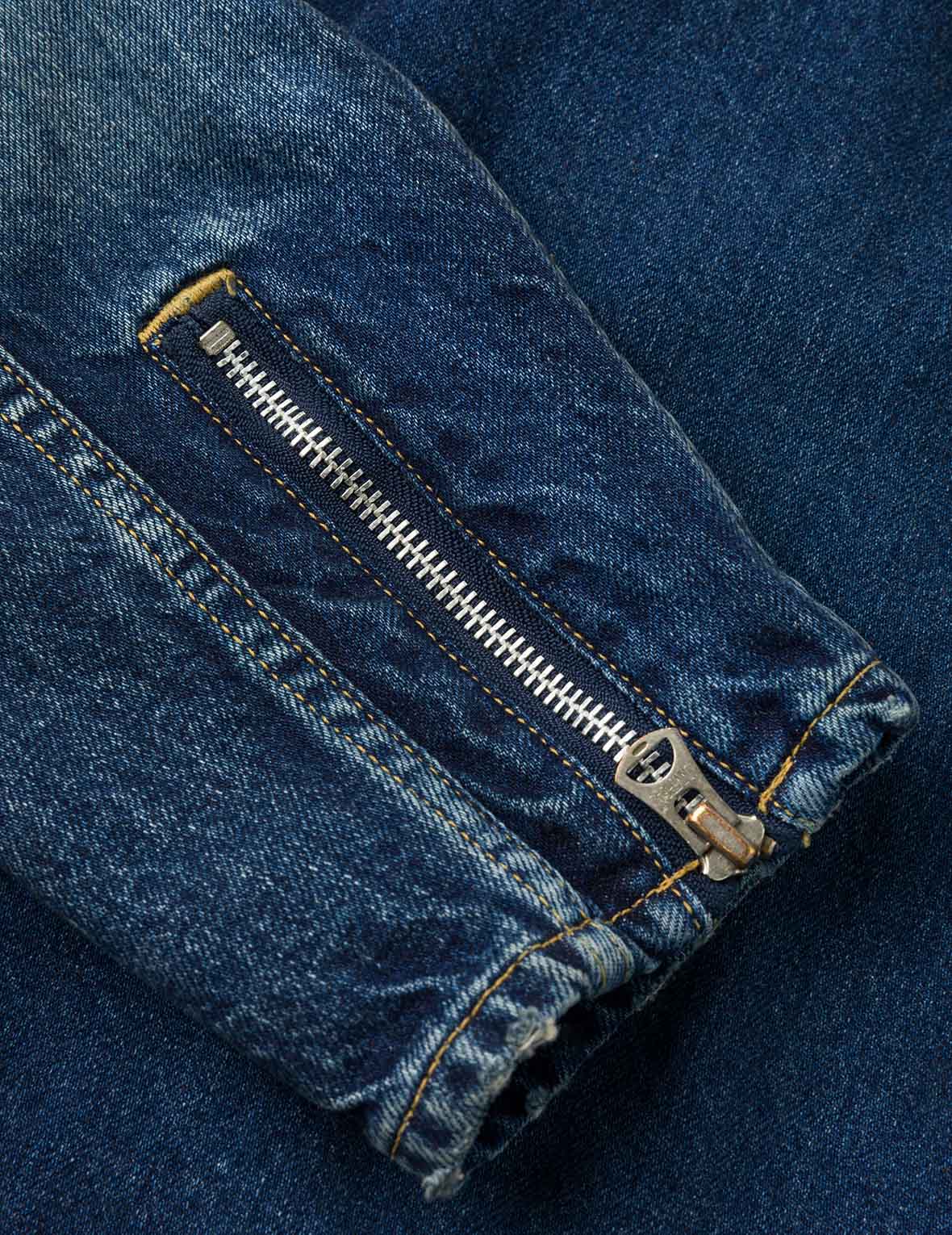 Seagull Embroidery Regular Fit Denim Rider Jacket - Image 21