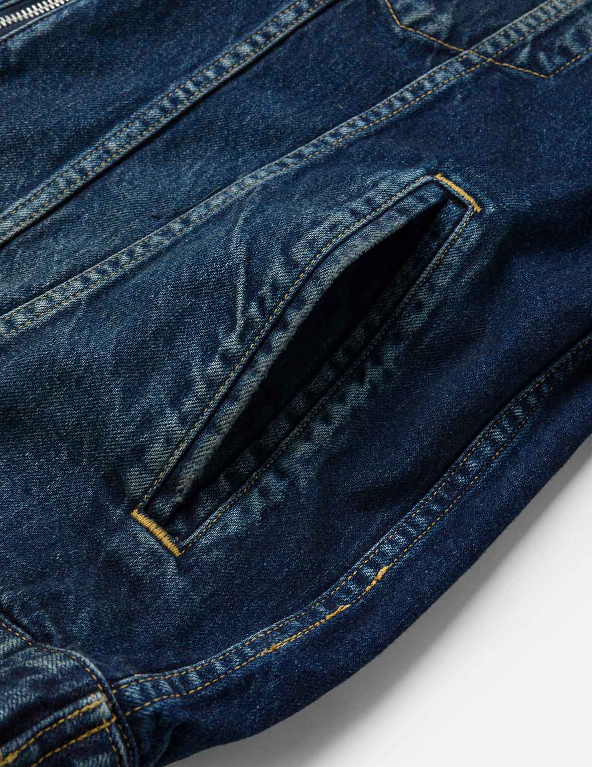 Seagull Embroidery Regular Fit Denim Rider Jacket - Image 23