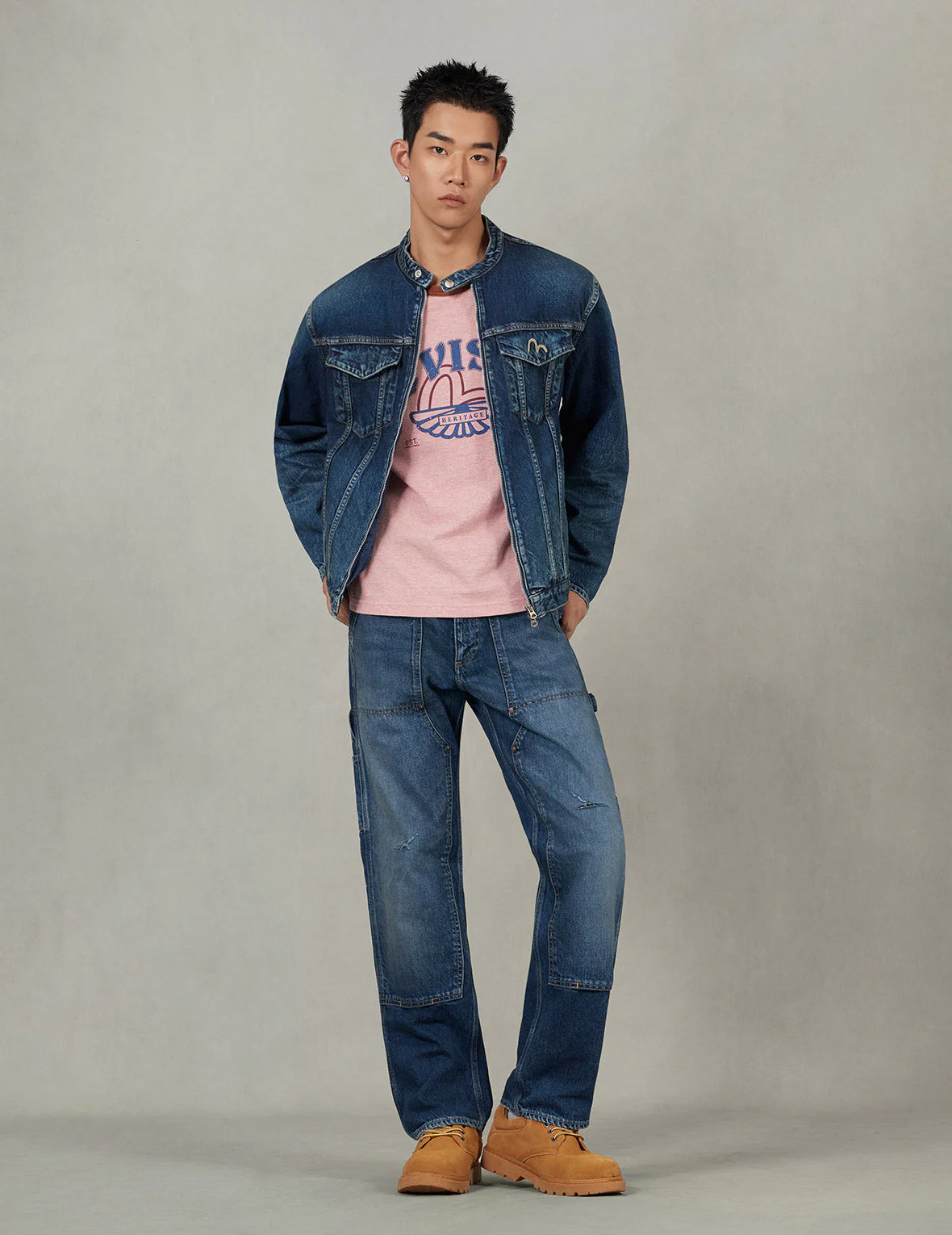 Seagull Embroidery Regular Fit Denim Rider Jacket - Image 25