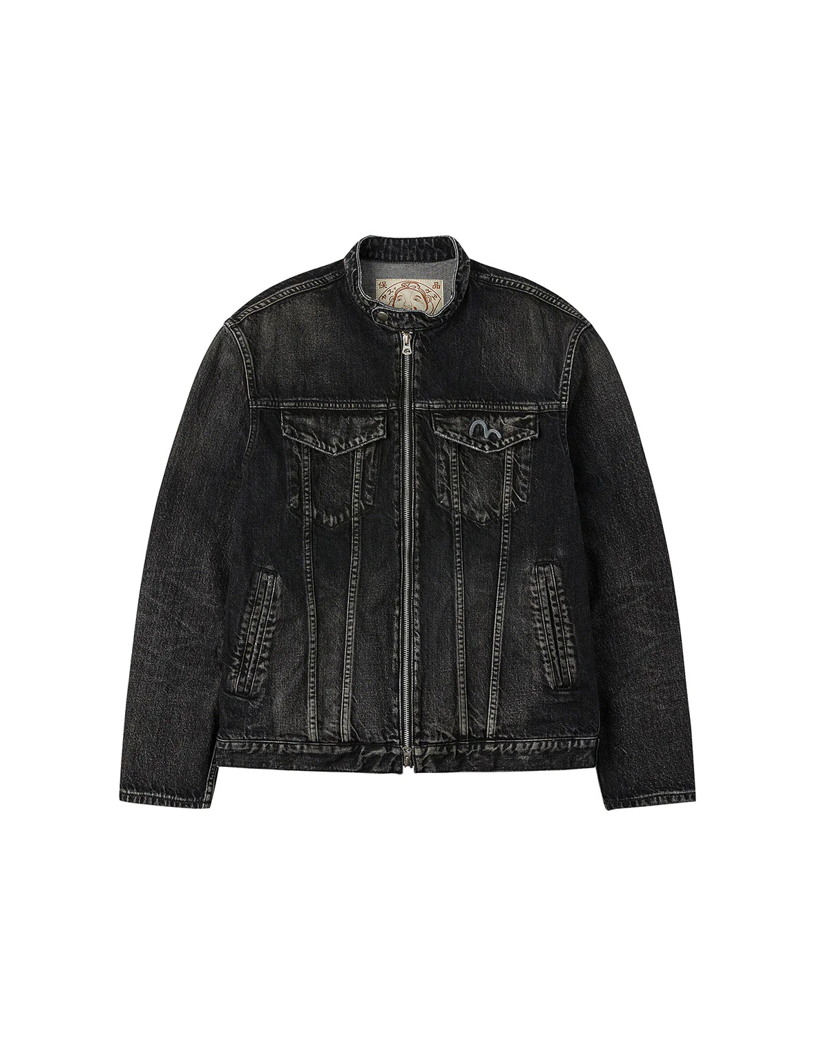 Seagull Embroidery Regular Fit Denim Rider Jacket - Image 28