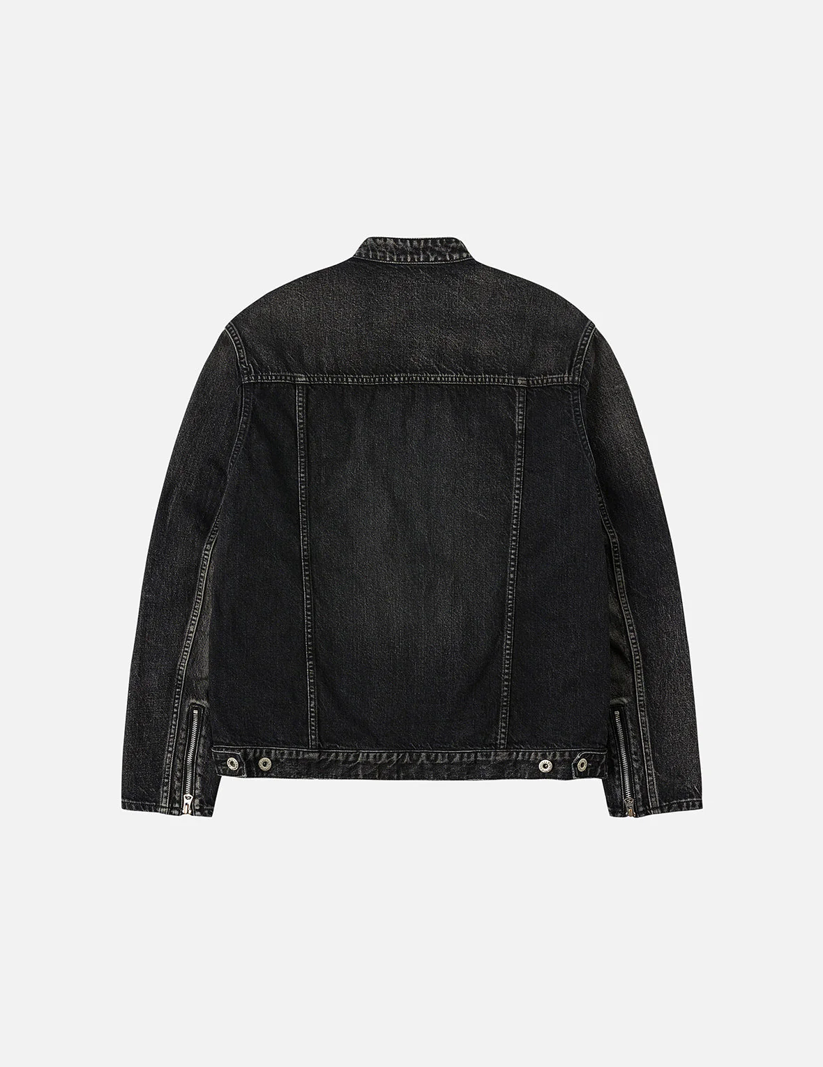 Seagull Embroidery Regular Fit Denim Rider Jacket - Image 4