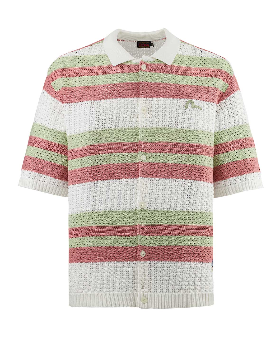 Seagull Embroidery Relax Fit Short-Sleeve Knitted Shirt - Image 10