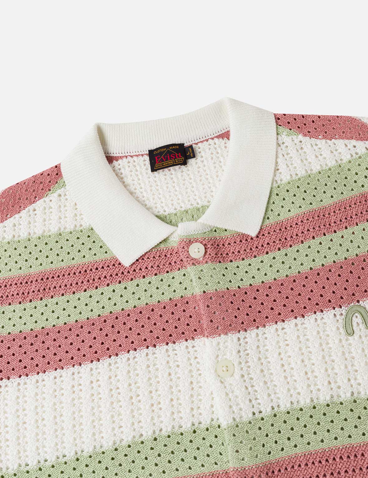 Seagull Embroidery Relax Fit Short-Sleeve Knitted Shirt - Image 7
