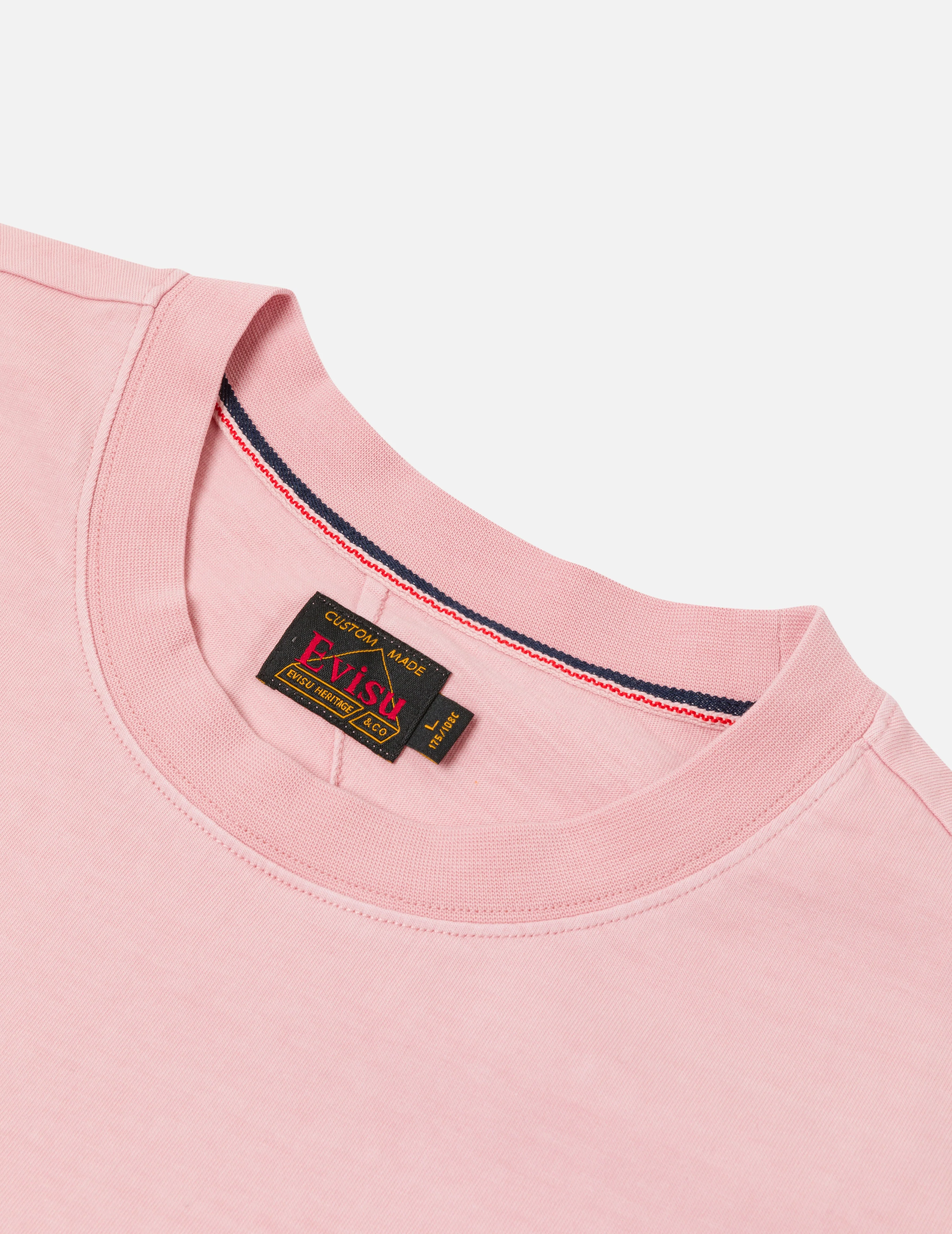 Seagull Embroidery Stitching Pocket Relax Fit T-Shirt - Image 22