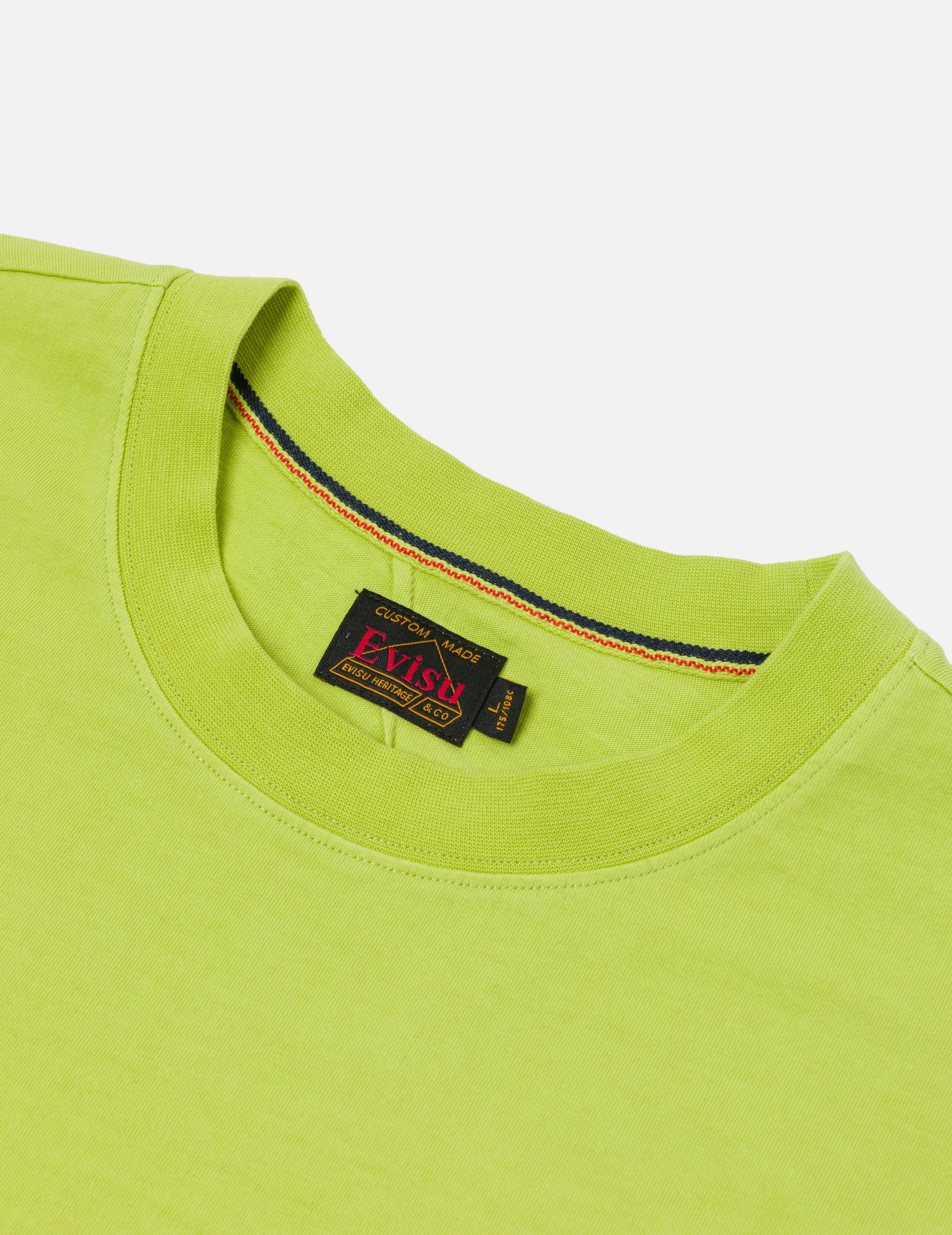 Seagull Embroidery Stitching Pocket Relax Fit T-Shirt - Image 23