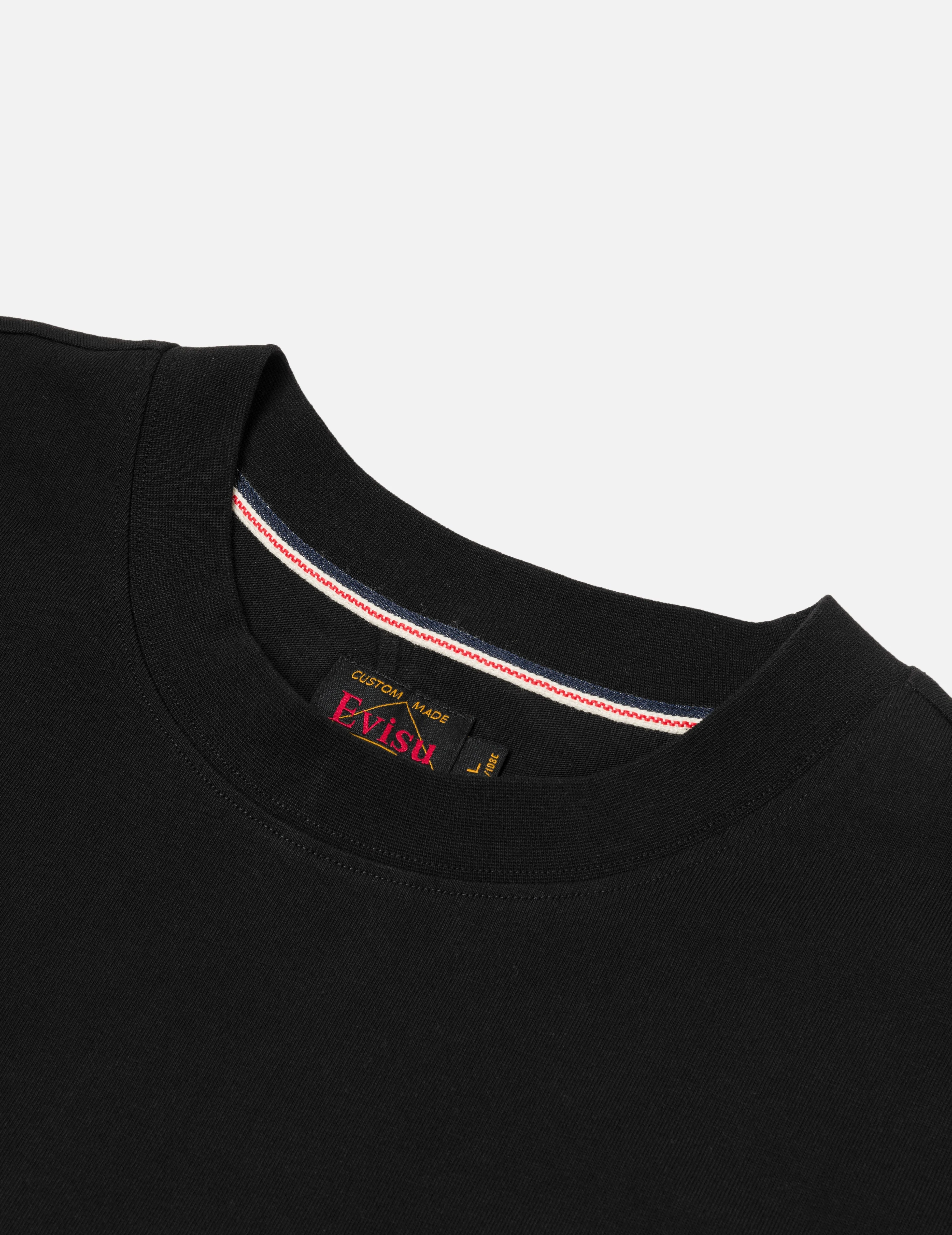 Seagull Embroidery Stitching Pocket Relax Fit T-Shirt - Image 24
