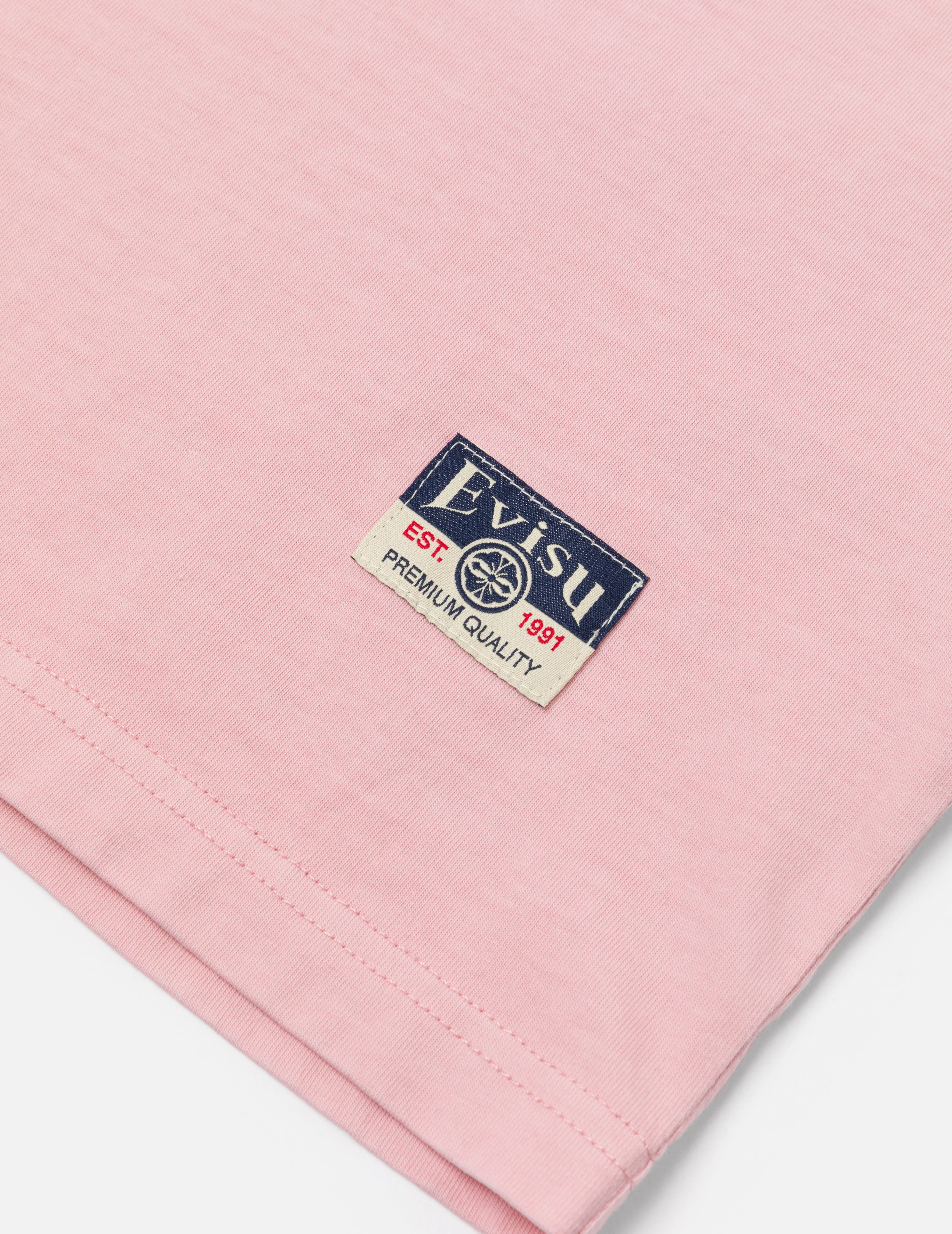 Seagull Embroidery Stitching Pocket Relax Fit T-Shirt - Image 26