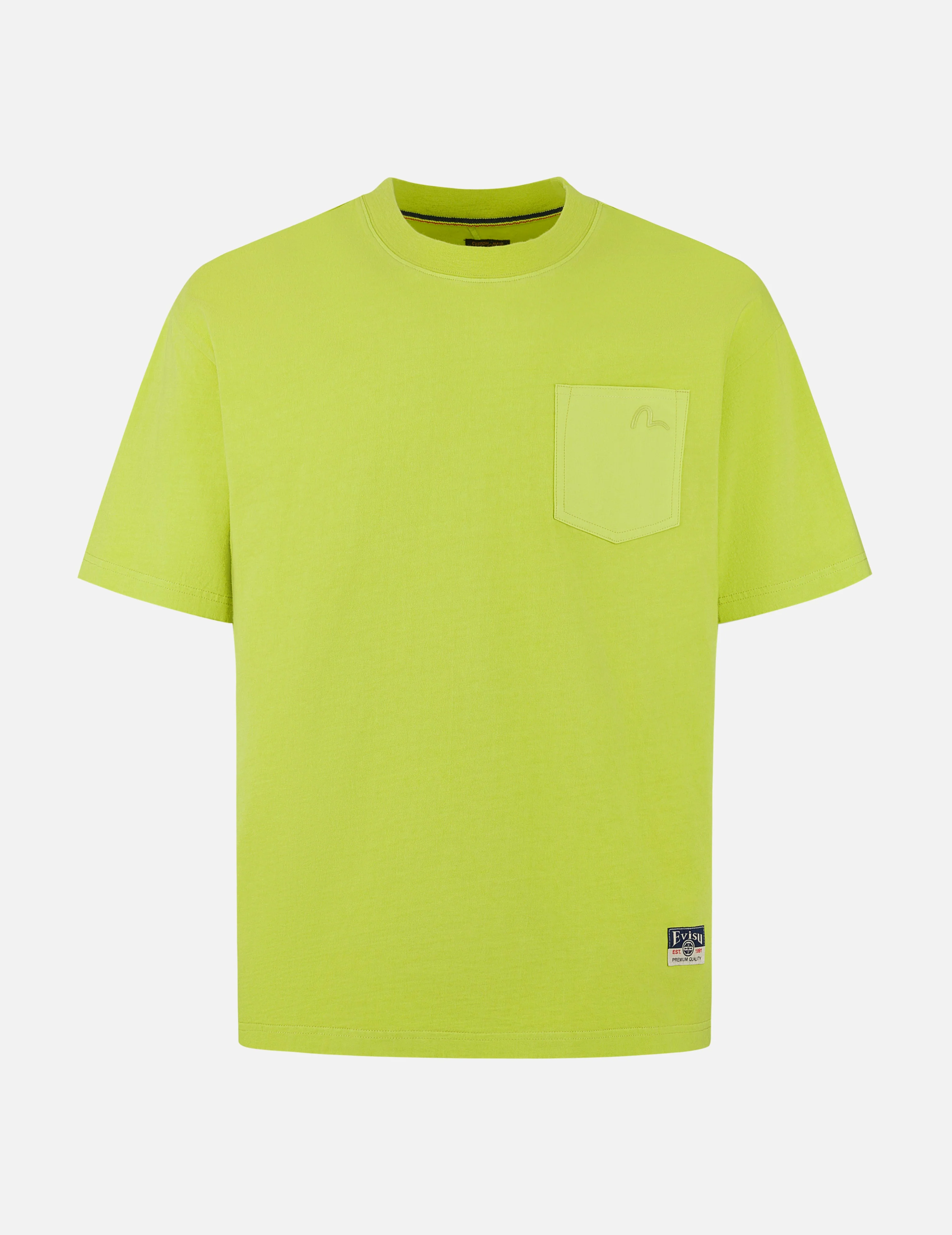 Seagull Embroidery Stitching Pocket Relax Fit T-Shirt - Image 3