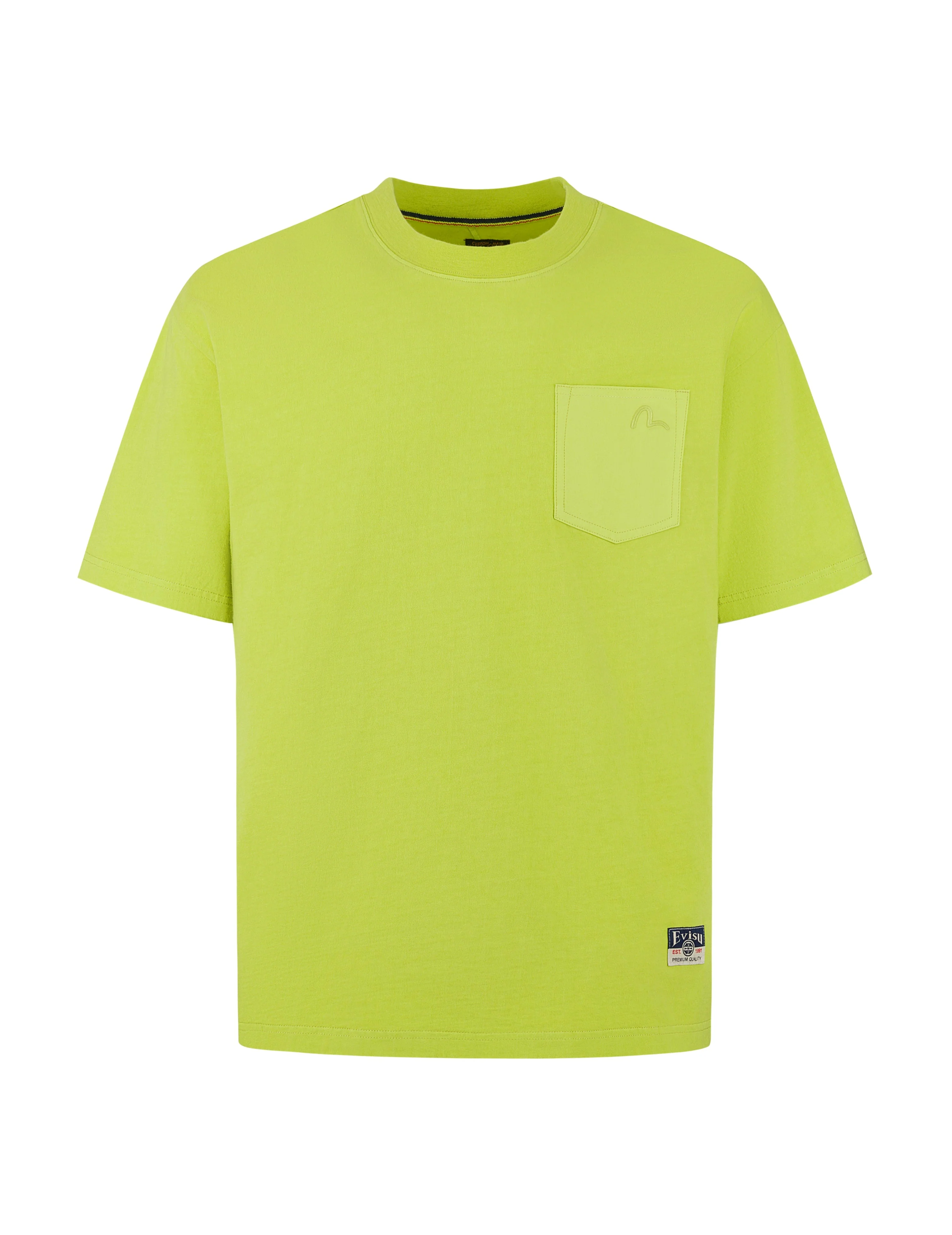 Seagull Embroidery Stitching Pocket Relax Fit T-Shirt - Image 35