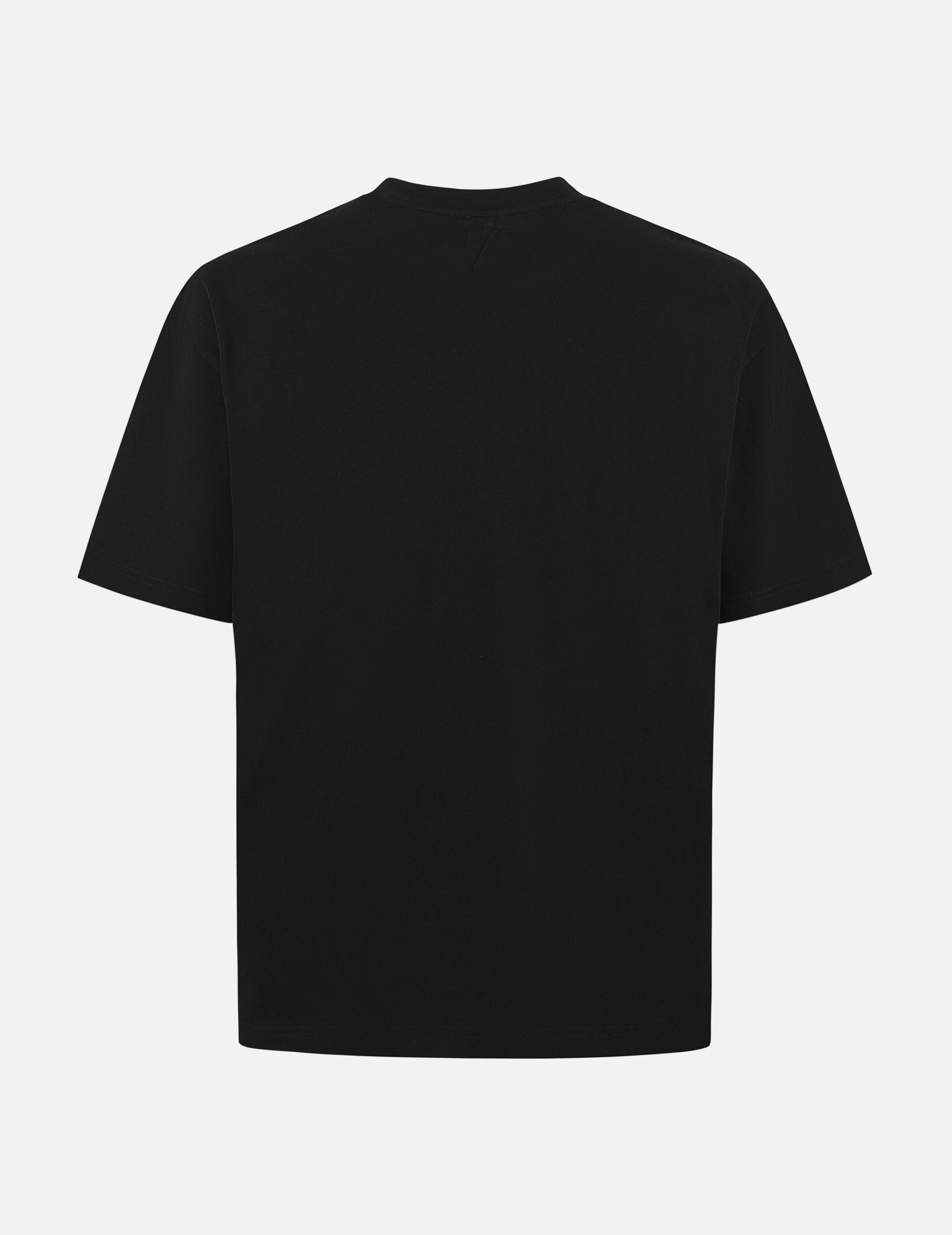 Seagull Embroidery Stitching Pocket Relax Fit T-Shirt - Image 8