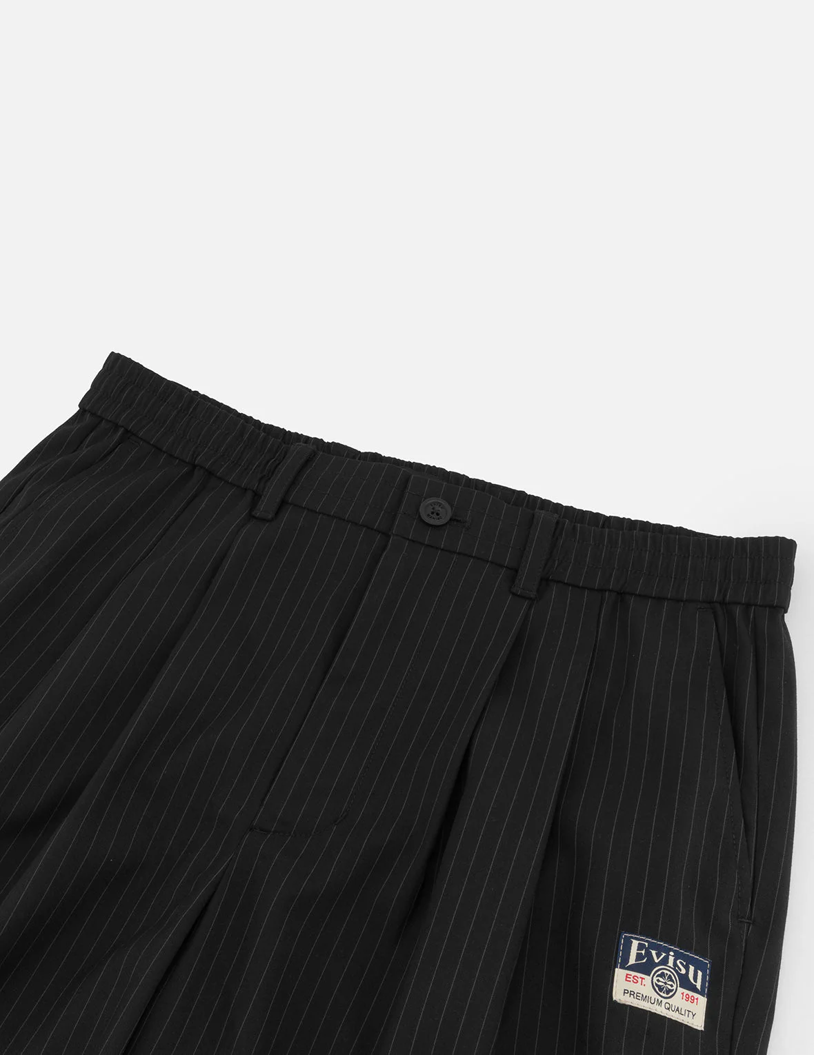 Seagull Embroidery Striped Taper Fit Woven Pants - Image 10