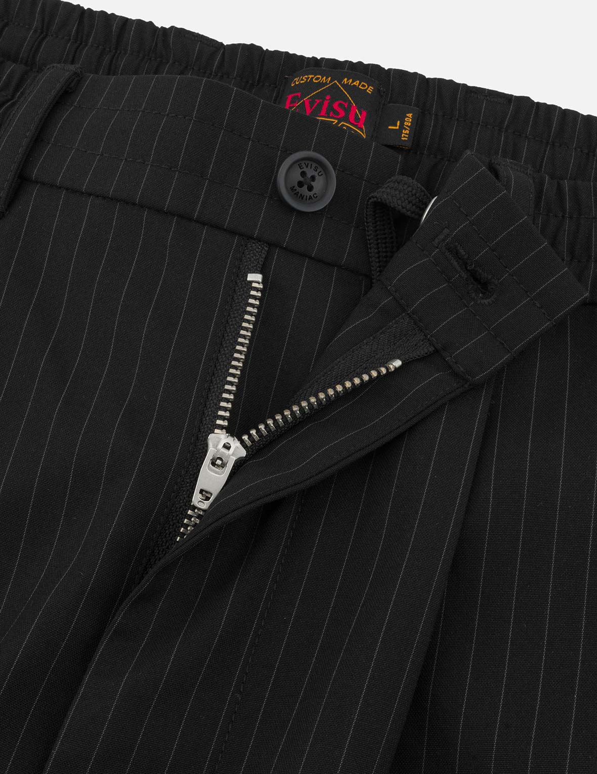 Seagull Embroidery Striped Taper Fit Woven Pants - Image 6