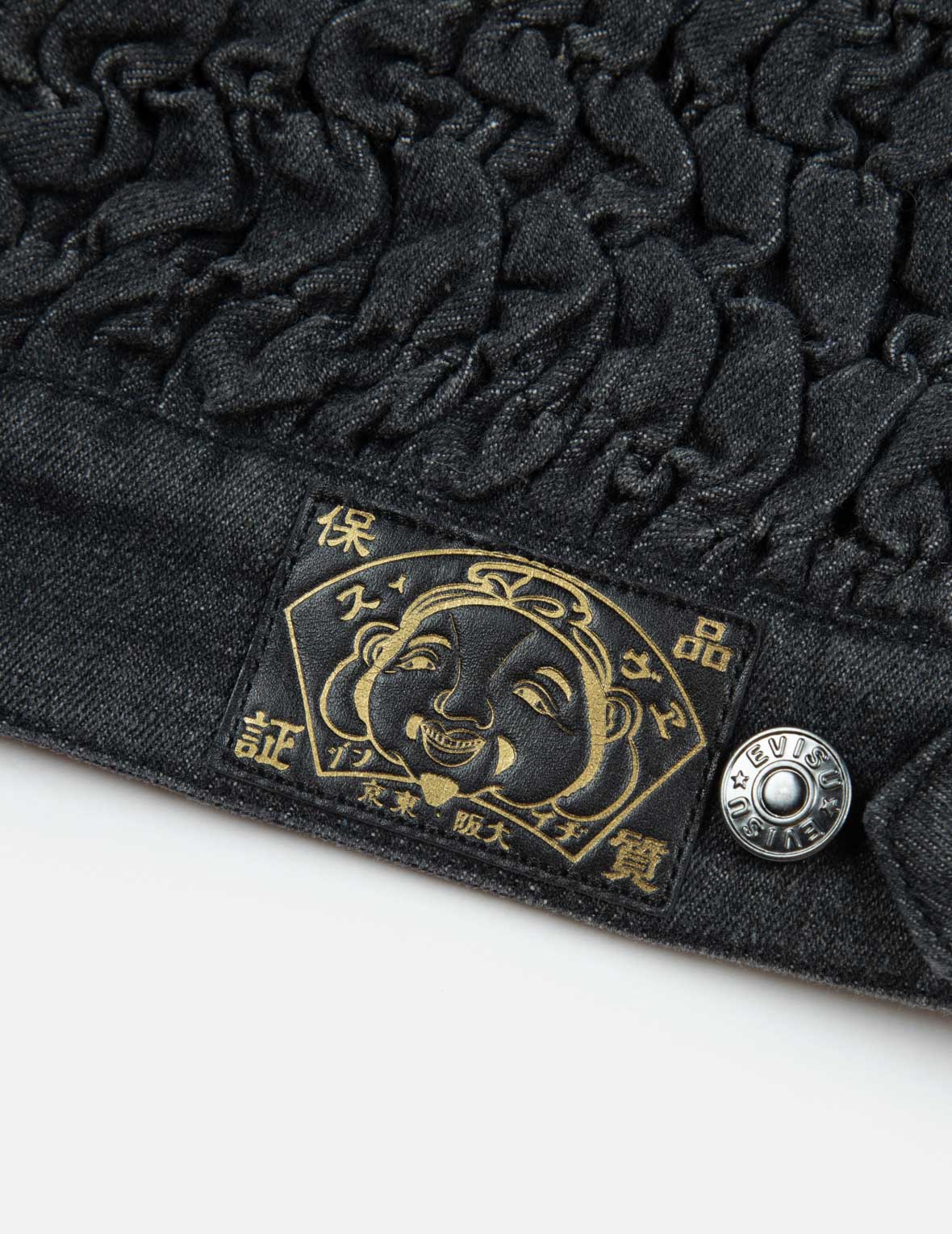 Seagull Embroidery Texture Oversized Denim Jacket - Image 11