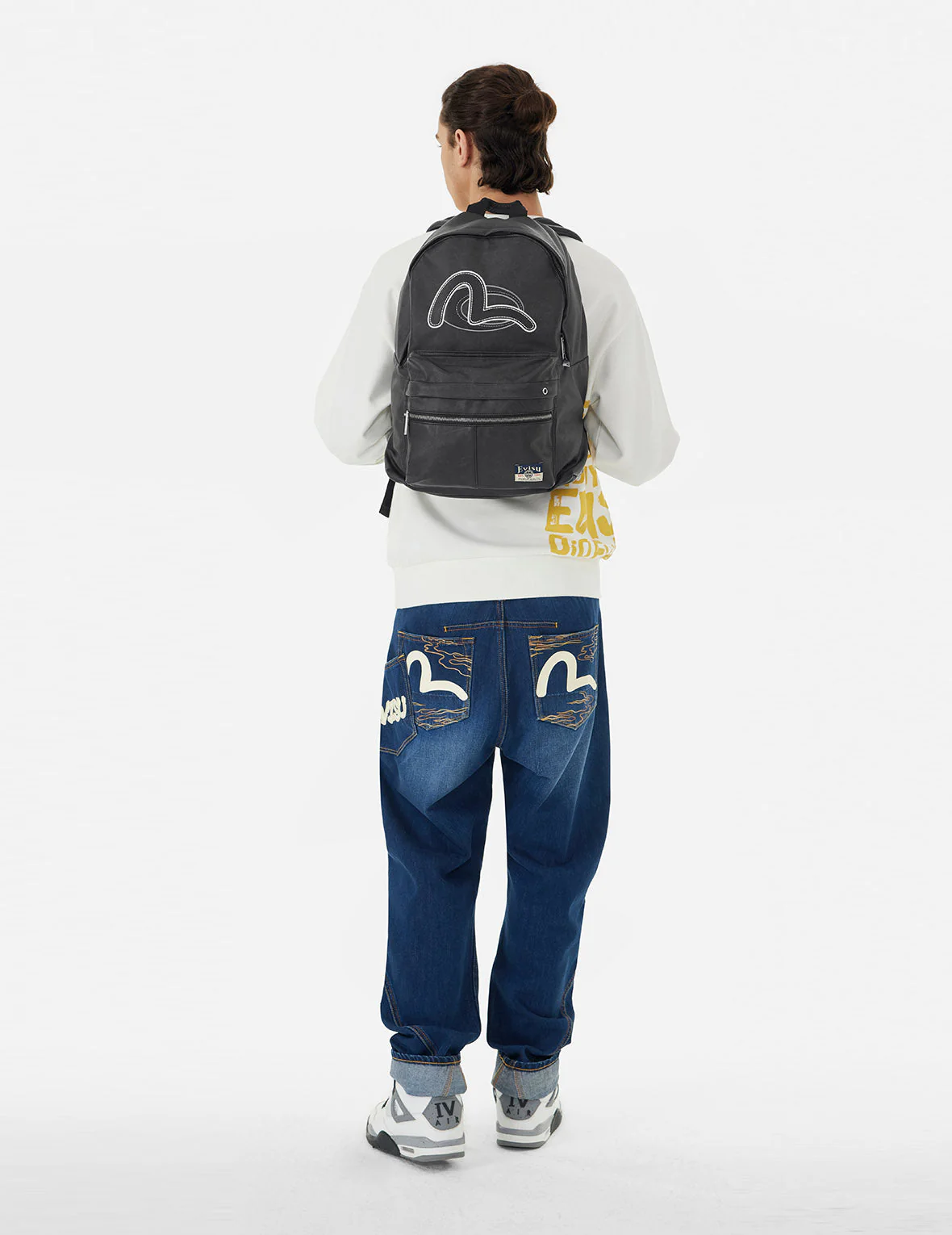 Seagull Embroidery Vegan Leather Backpack - Image 3