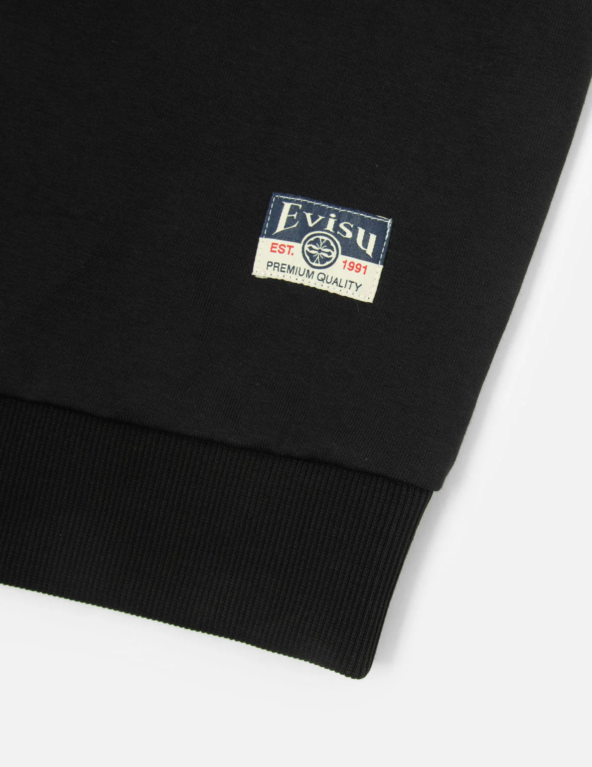 Seagull Embroidery with Kamon Print Pocket Relax Fit Sweatshirt - Image 12