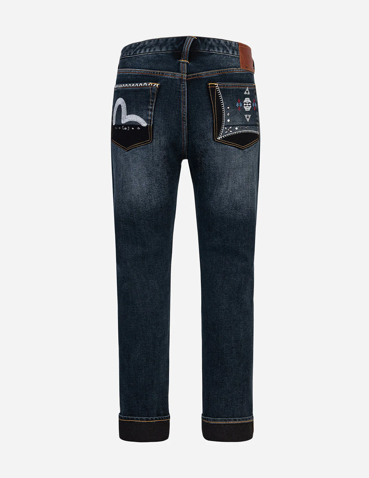 Seagull Embroidery with Metal Studs Taper Fit Jeans #2017 - Image 6