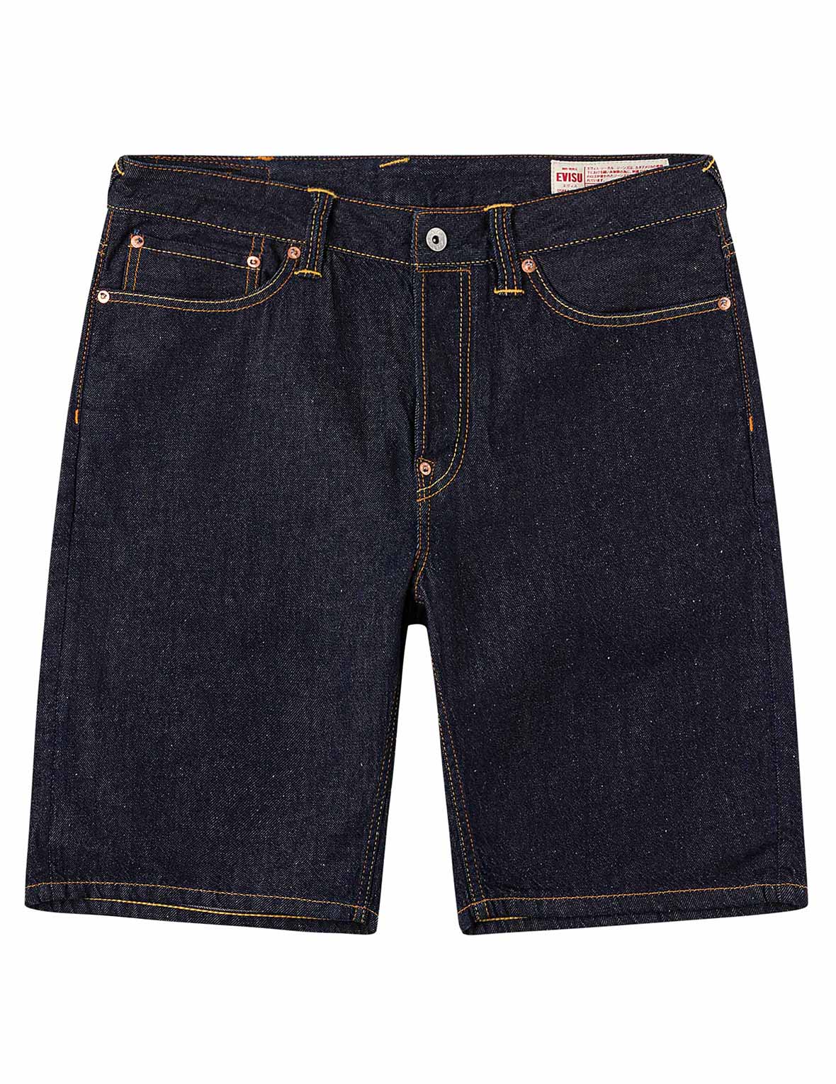 Seagull & Kanji Printed Pocket Denim Shorts - Image 2