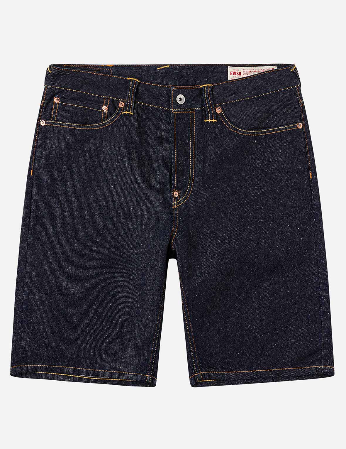 Seagull & Kanji Printed Pocket Denim Shorts - Image 4