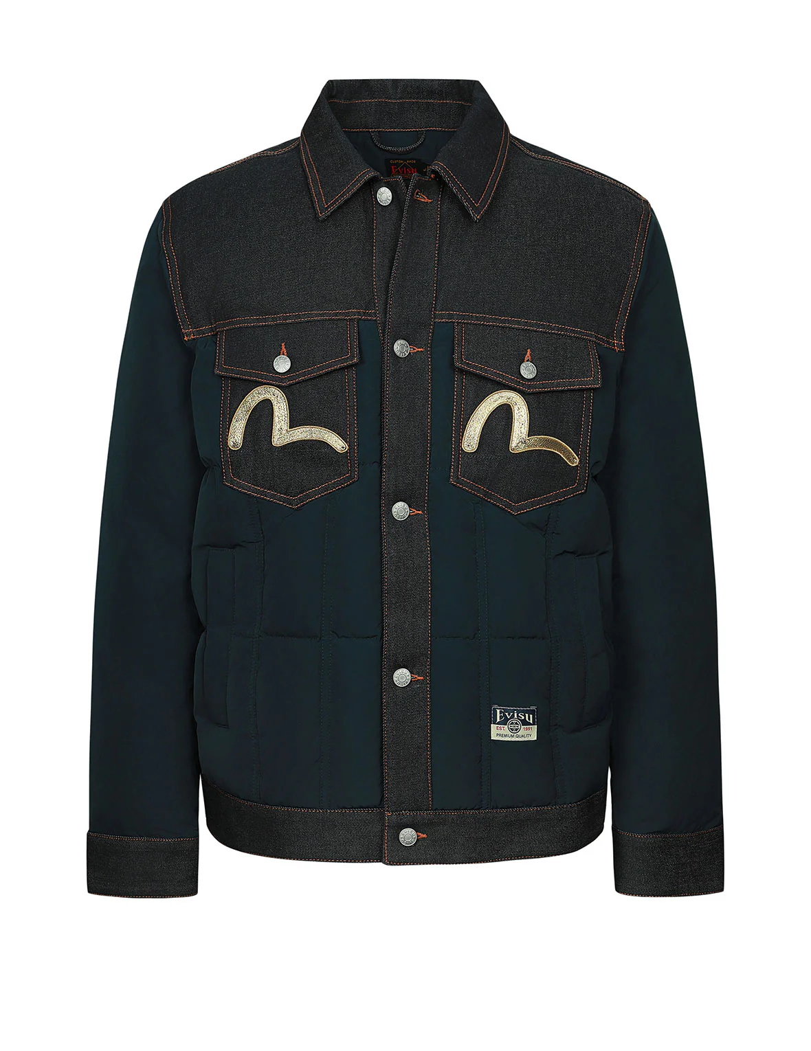 Seagull Metallic Embroidery Regular Fit Down Jacket - Image 10