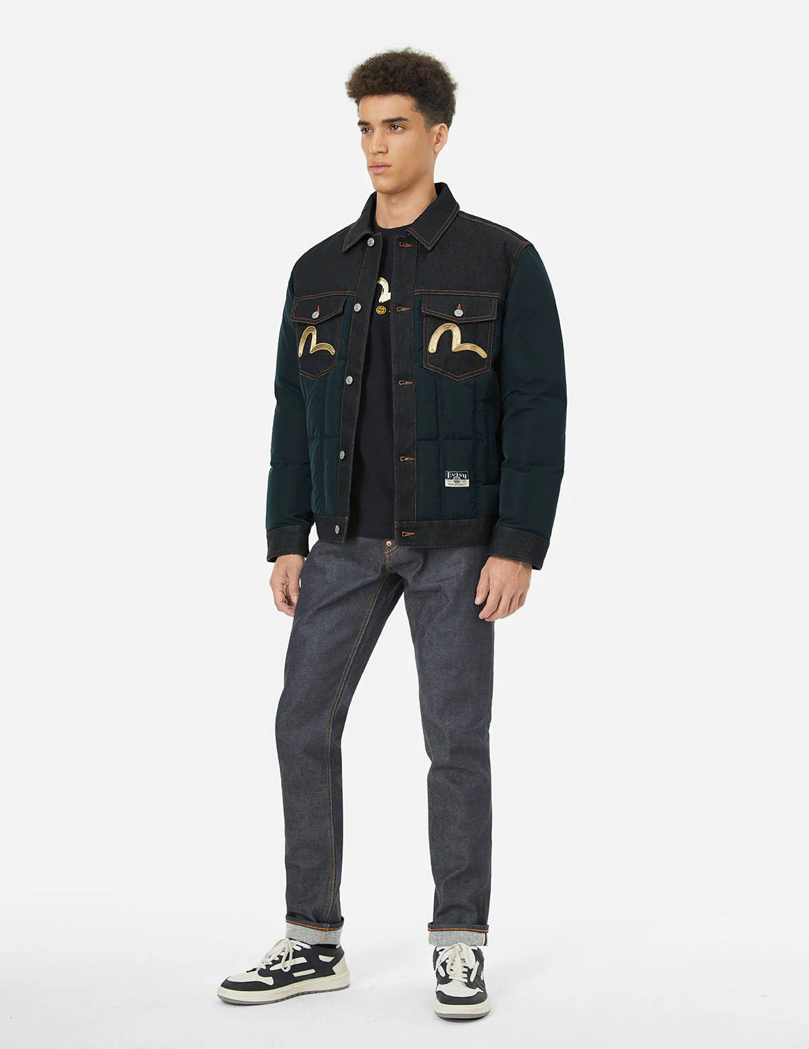 Seagull Metallic Embroidery Regular Fit Down Jacket - Image 3