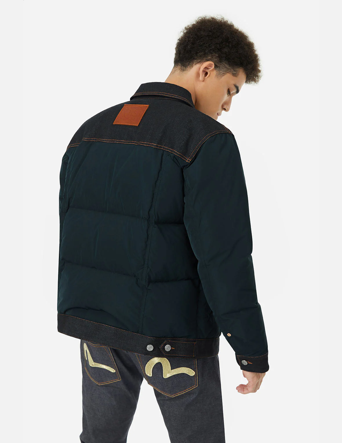 Seagull Metallic Embroidery Regular Fit Down Jacket - Image 6