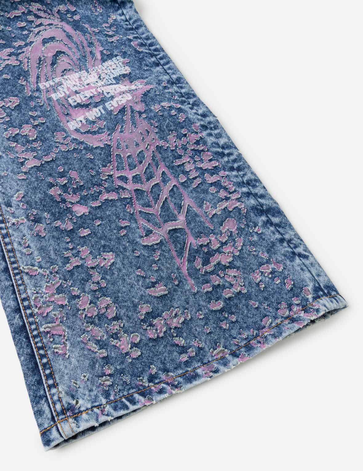 Pink Burn-Out Jeans - Image 9