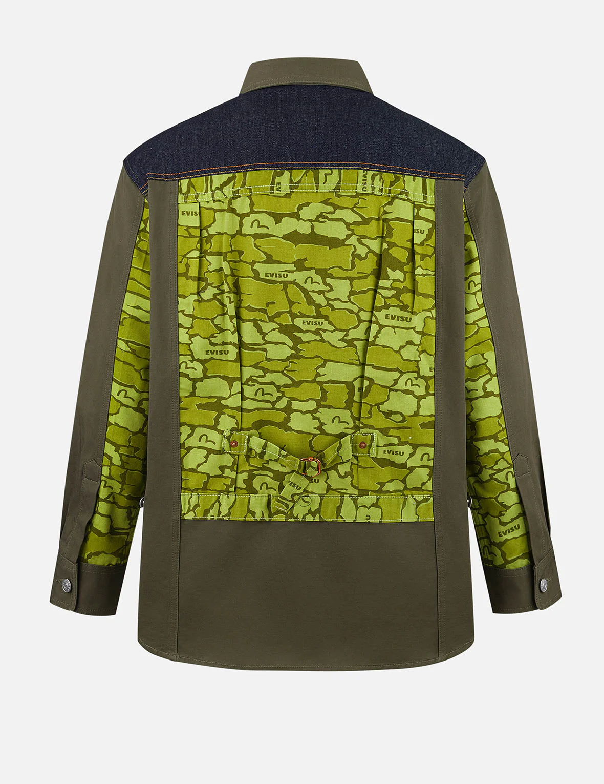 Seagull Print and Hybrid Ishigaki Camouflage Regular Fit Shirt Jacket - Image 2